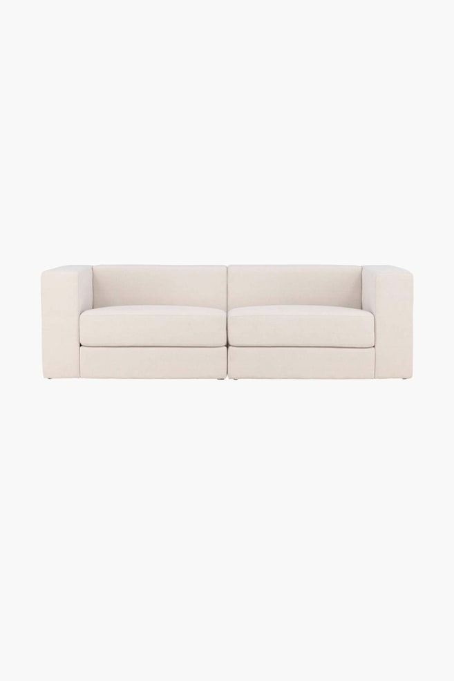 Lumi 3-sitzer Sofa - Polyester Leinen, Weiß - 1
