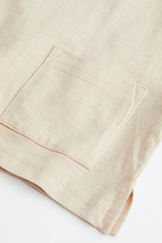 3-pack long-sleeved jersey tops - Light beige/Striped - 2