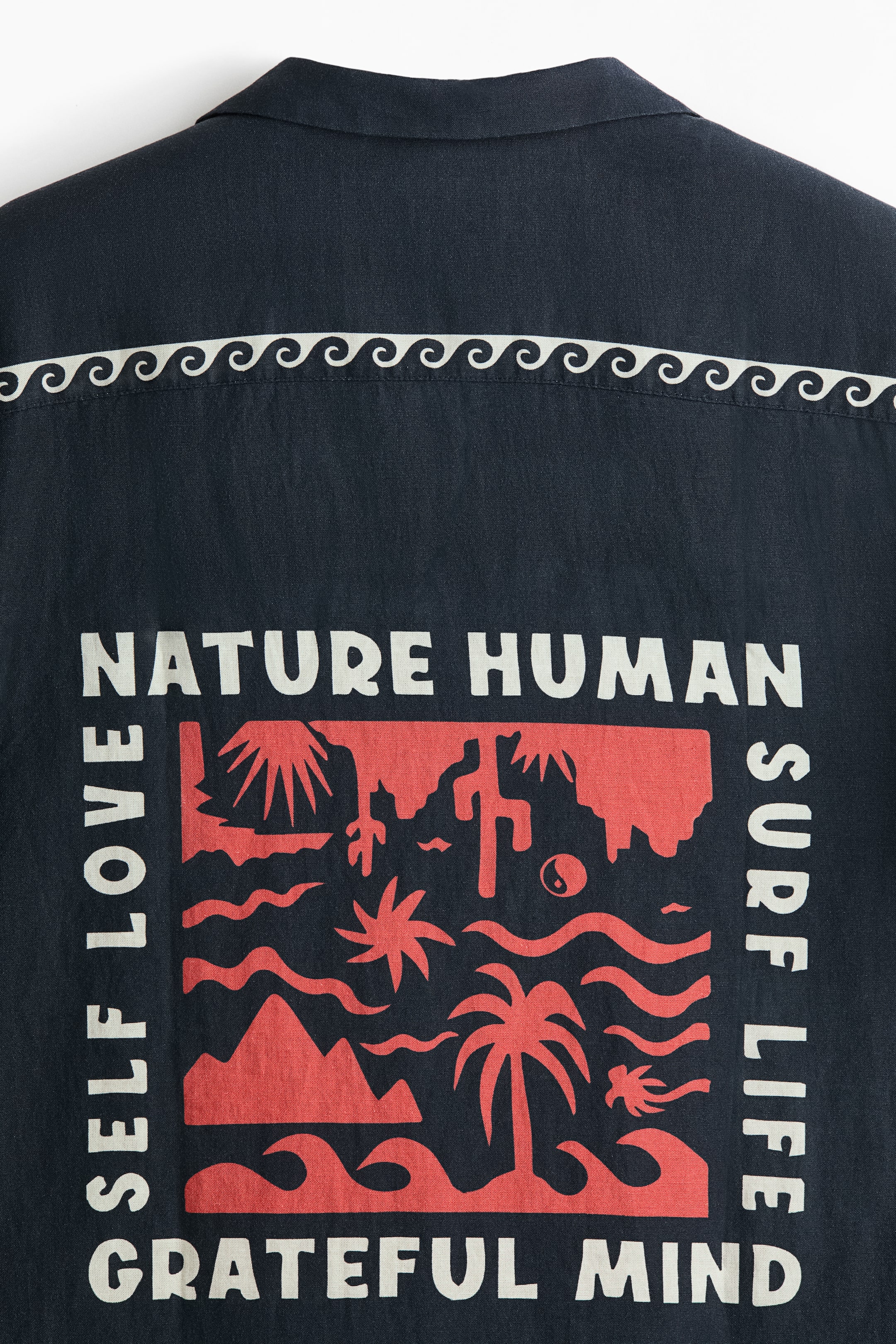 Chemise décontractée en coton avec col cubain