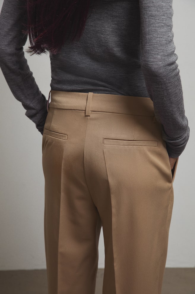 Tailored twill trousers - Beige/Black/Dark grey - 5