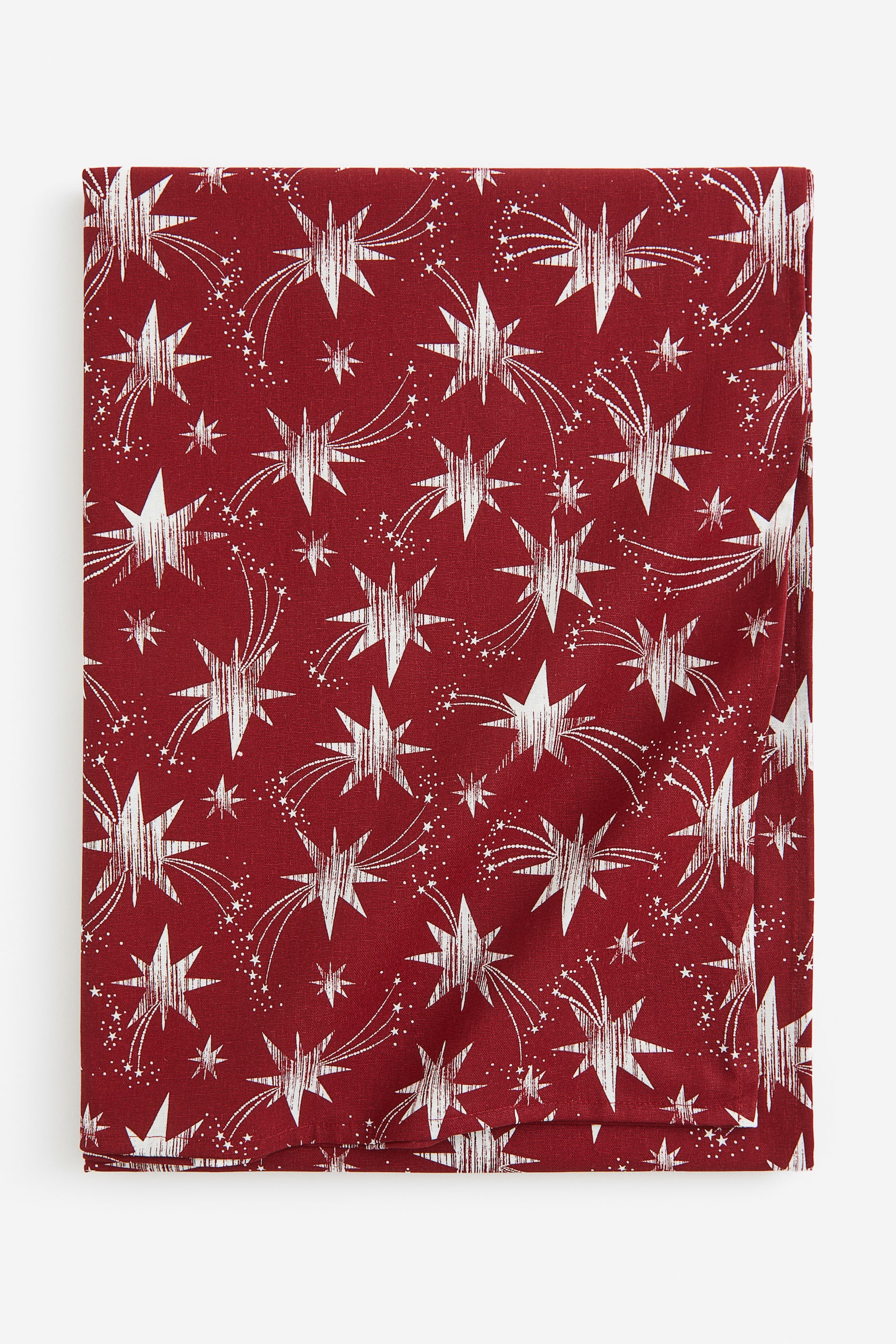 Cotton tablecloth - Red/Stars/Green/Stars - 1