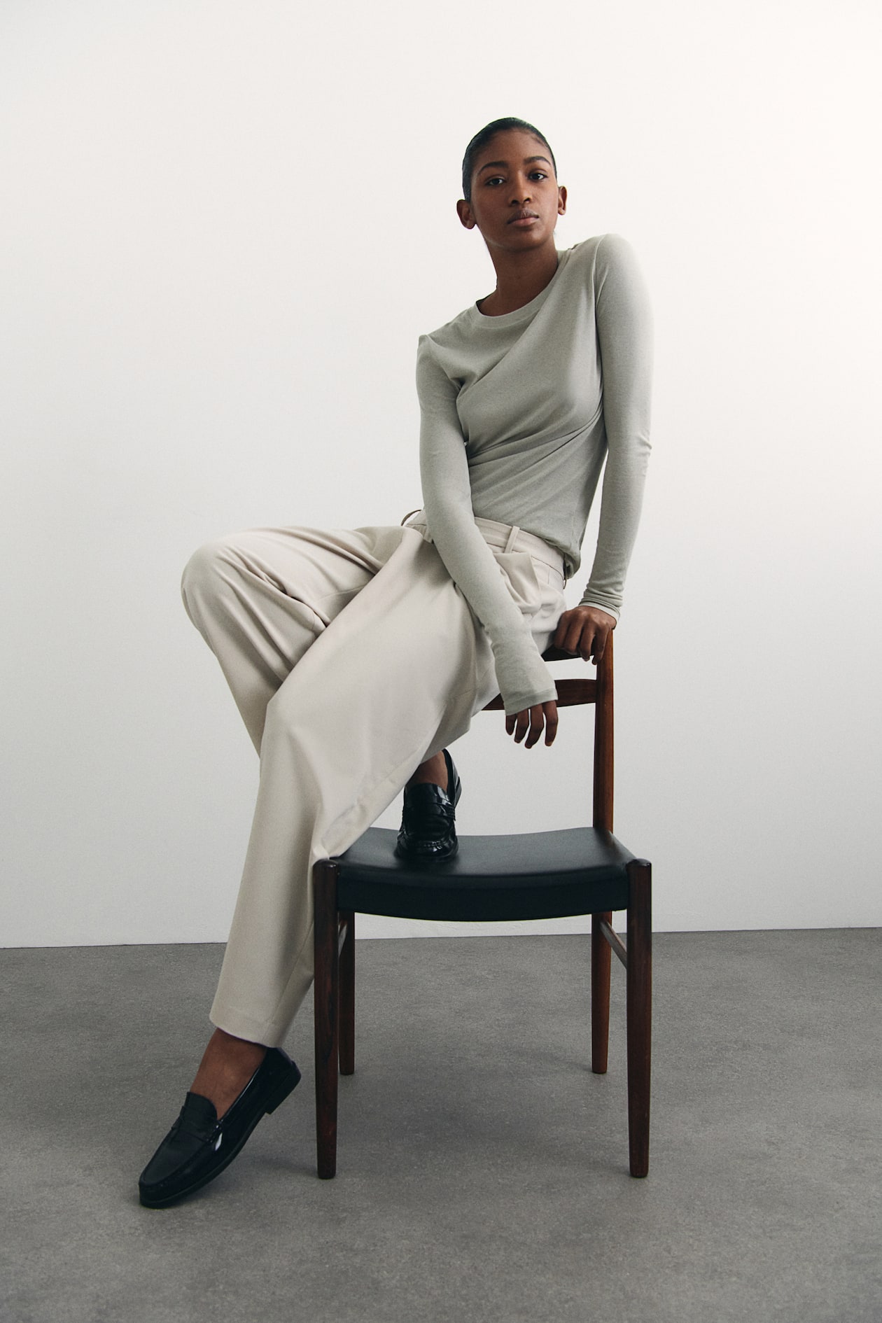 Wide-leg Pants - Light taupe - Ladies | H&M US