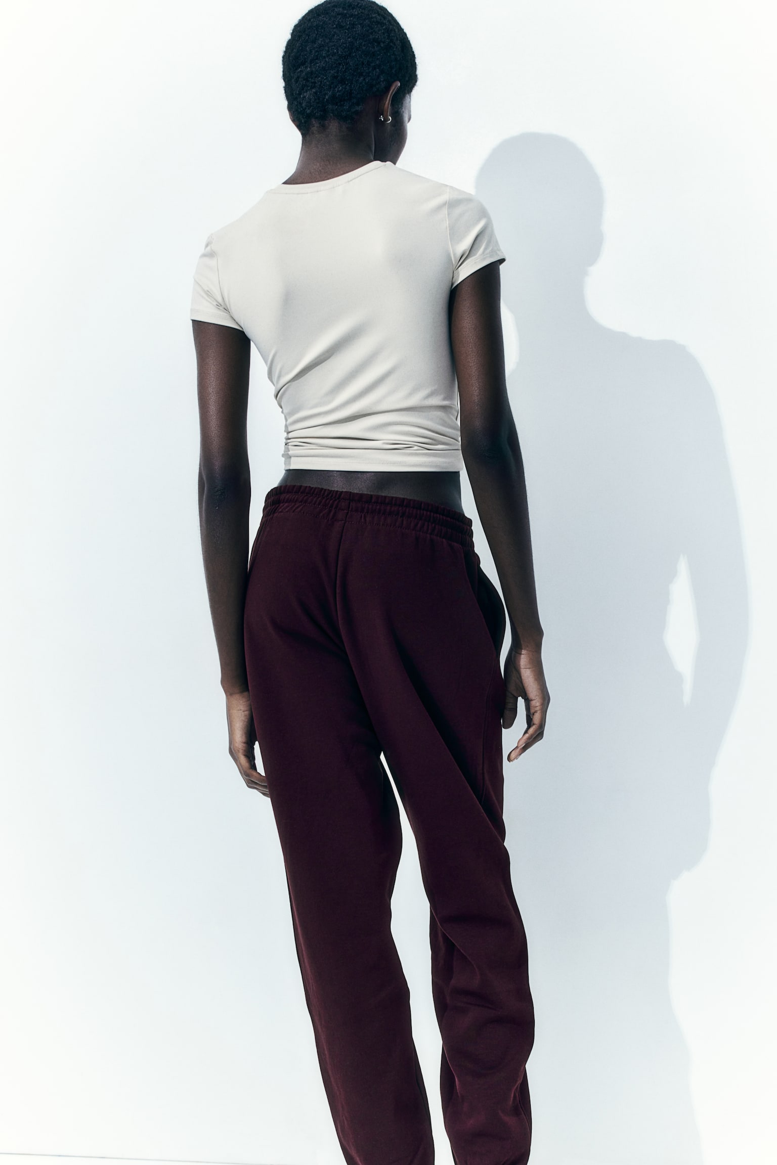 Cotton-blend sweatpants - Burgundy/Dark beige/Black/Light khaki green/Light beige/Light grey marl/Light grey marl/Dark grey/White/Dark brown/Light beige - 6