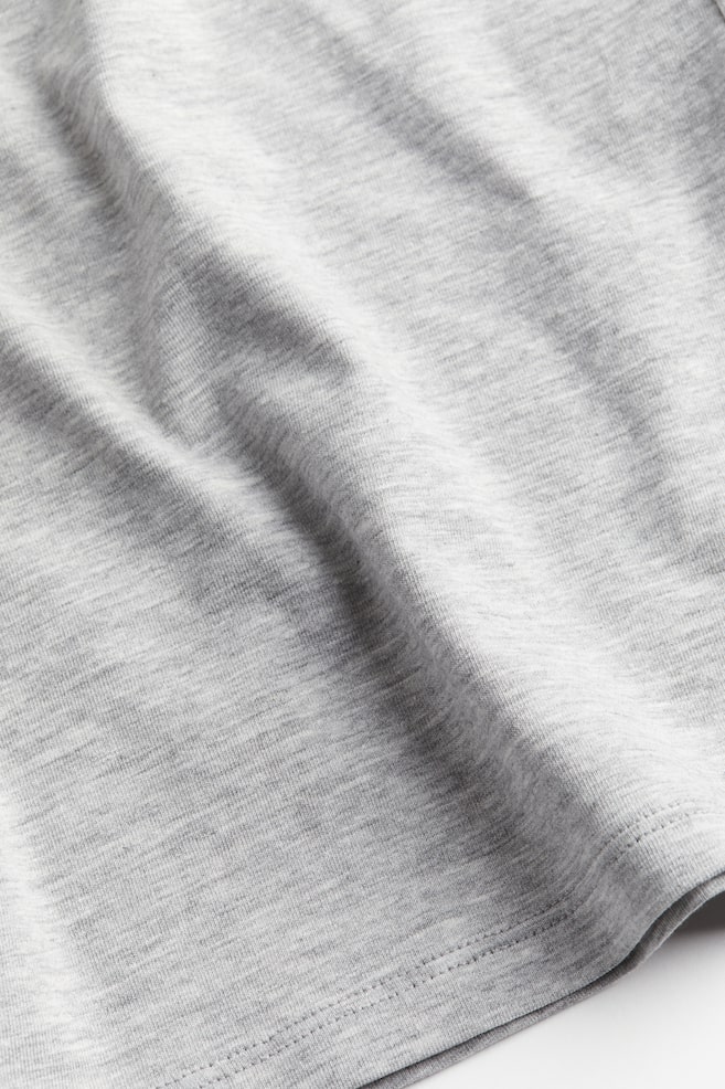 T-shirt en coton - Gris clair chiné/Blanc/rayures noires/Bleu - 4