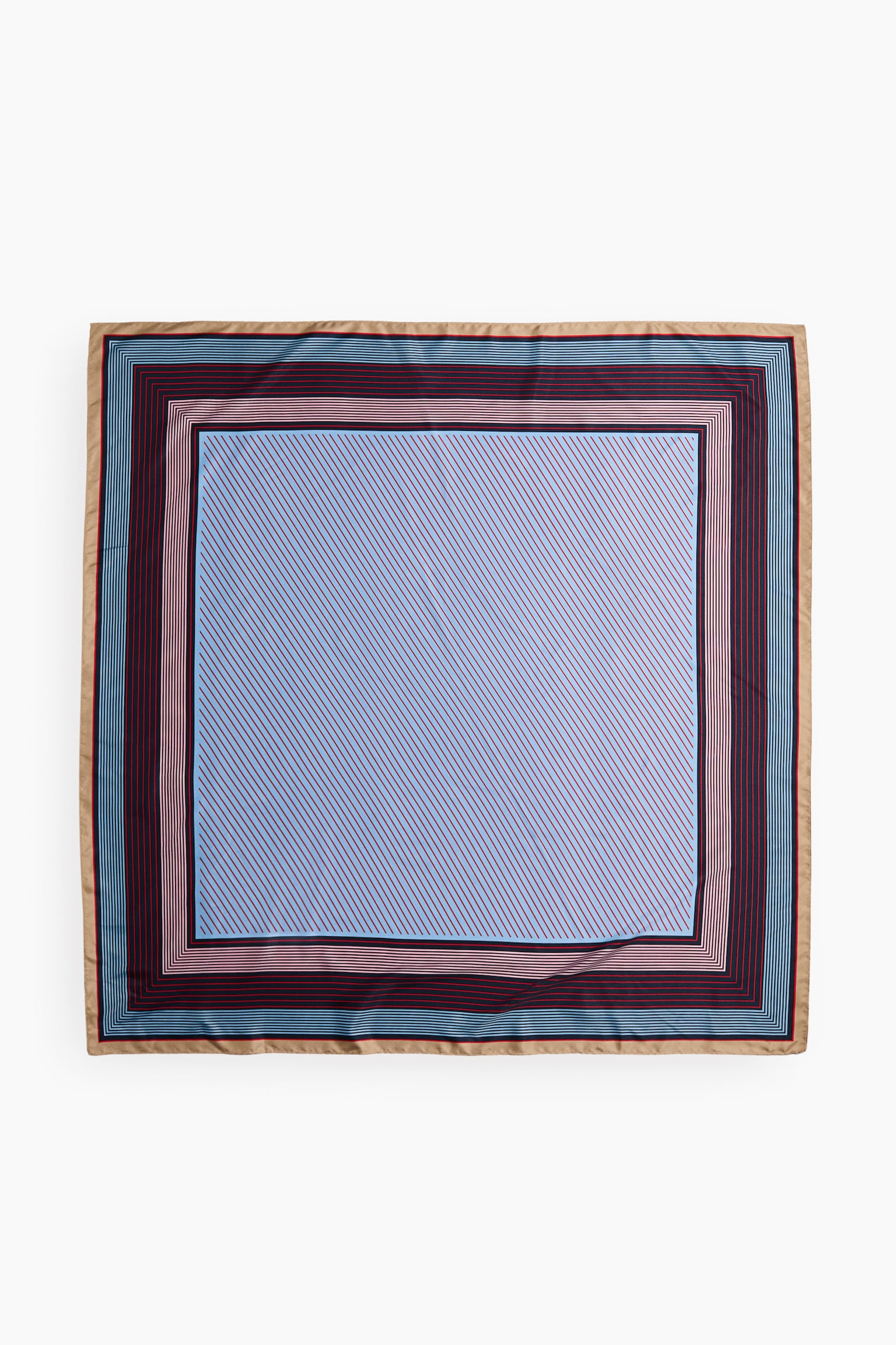 Patterned scarf - Light blue/Red striped/Cream/Border print/Dark brown/Spotted/Navy blue/Knots/Bright blue/Striped - 2