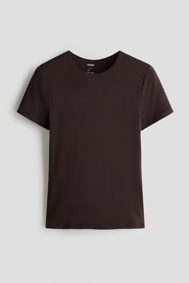 Sculpting T-shirt - Dark brown/Black/Light beige - 1