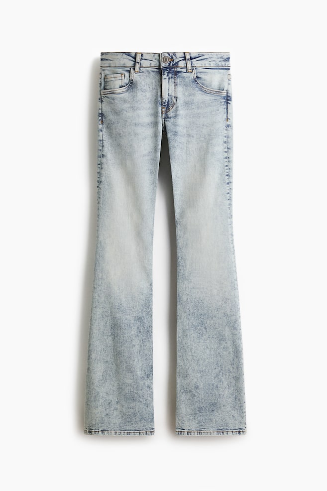 Flared Low Jeans - Pale denim blue/Black/Colour block/Denim blue/Grey/Denim blue/Dark denim blue - 1