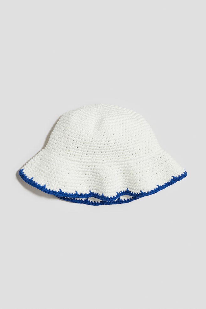 Bucket Hat im Häkellook - Weiß - 1