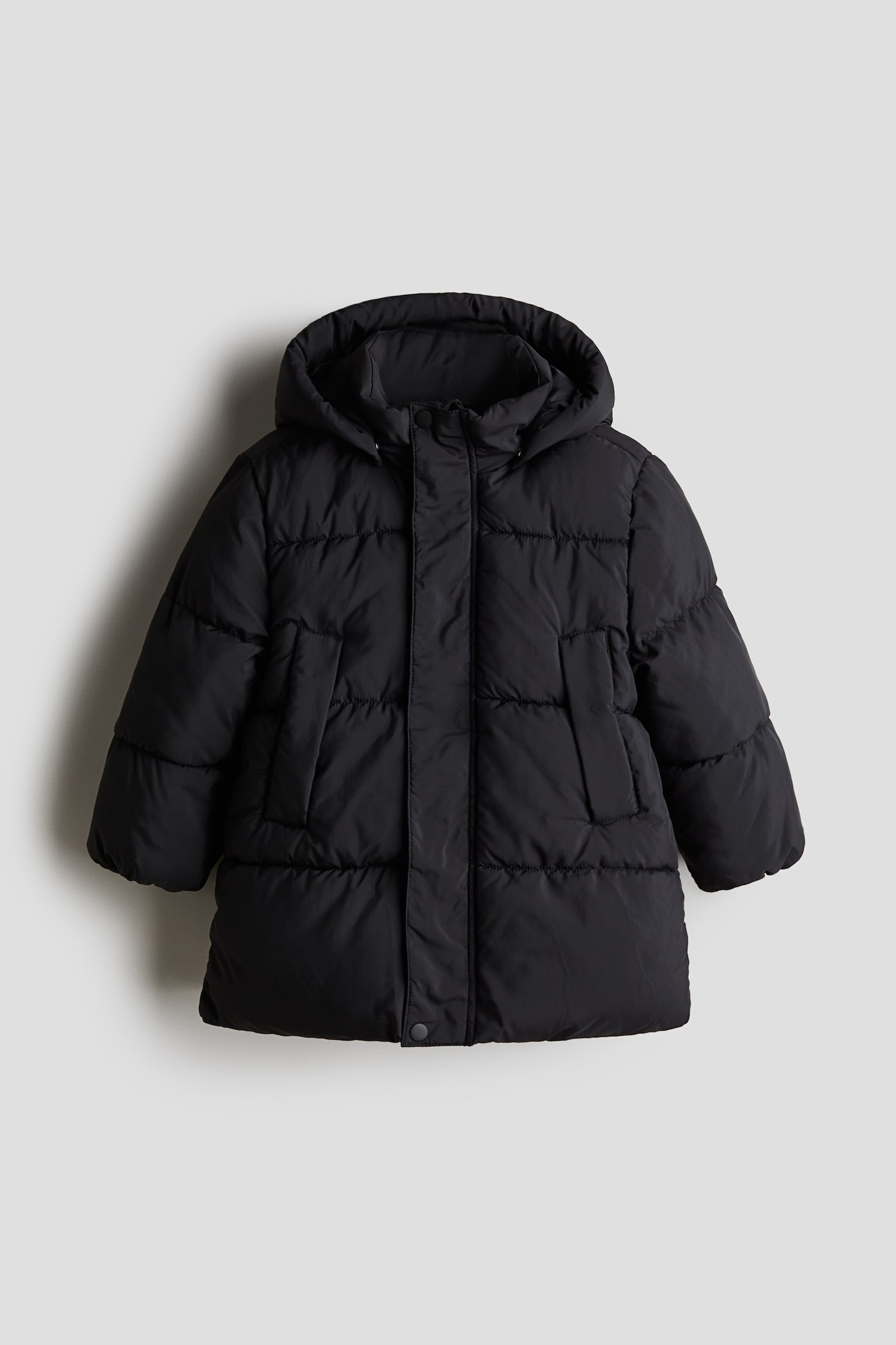 Water-repellent puffer jacket - Black - 1