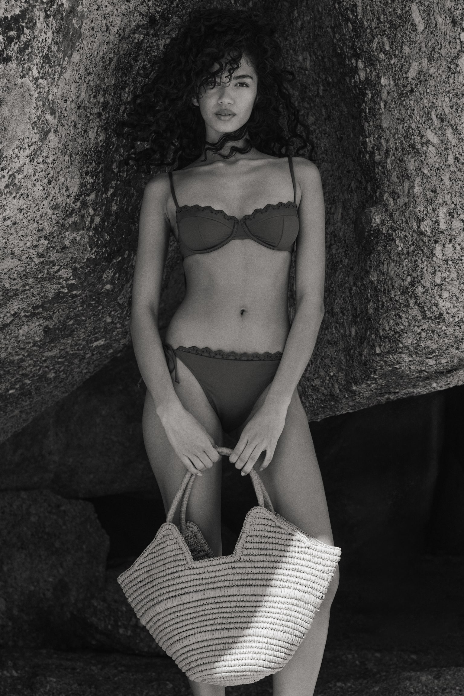 Cheeky Tie tanga bikini bottoms - Dark red - 3