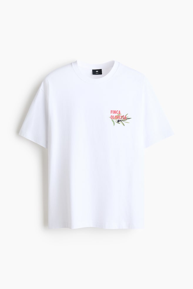Loose Fit Printed T-shirt - White/Finca Olivetta/White/Port Meridian Yacht Club/White/Peak Season/Peach pink/Echo Park/White/Offside Society/Light blue/Ashbury House - 1
