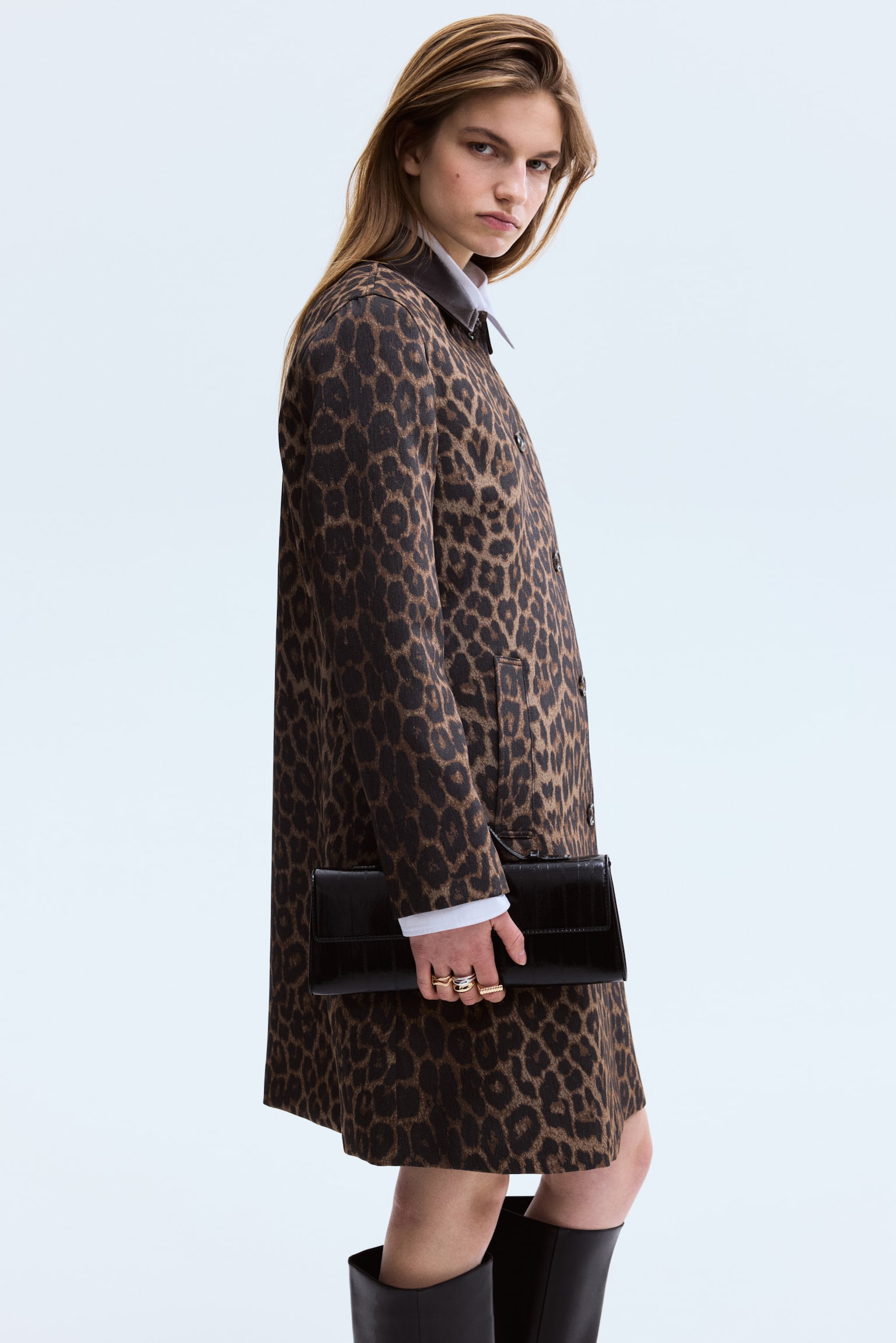 Twill car coat - Brown/Leopard print - 6