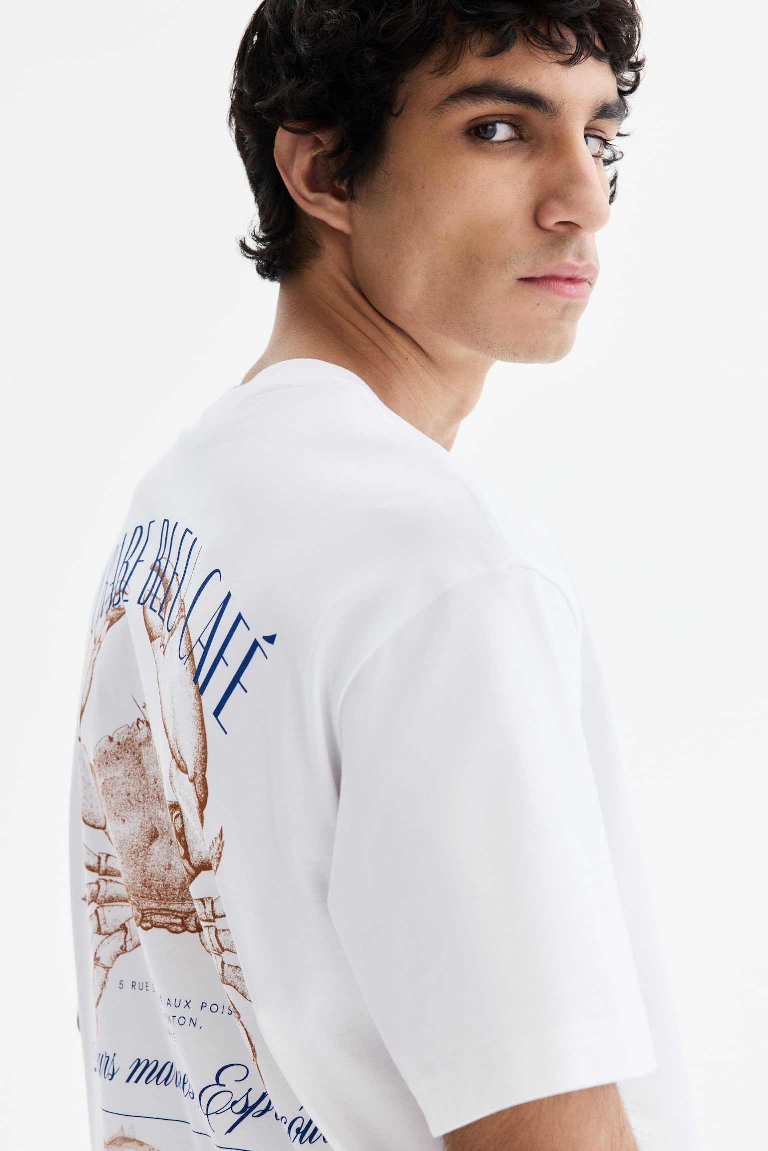 Loose Fit Printed T-shirt - White/Crab/Dark grey/No Defeat/Light blue/Non Redibit/Peach pink/Echo Park/White/NYC Run Club - 4