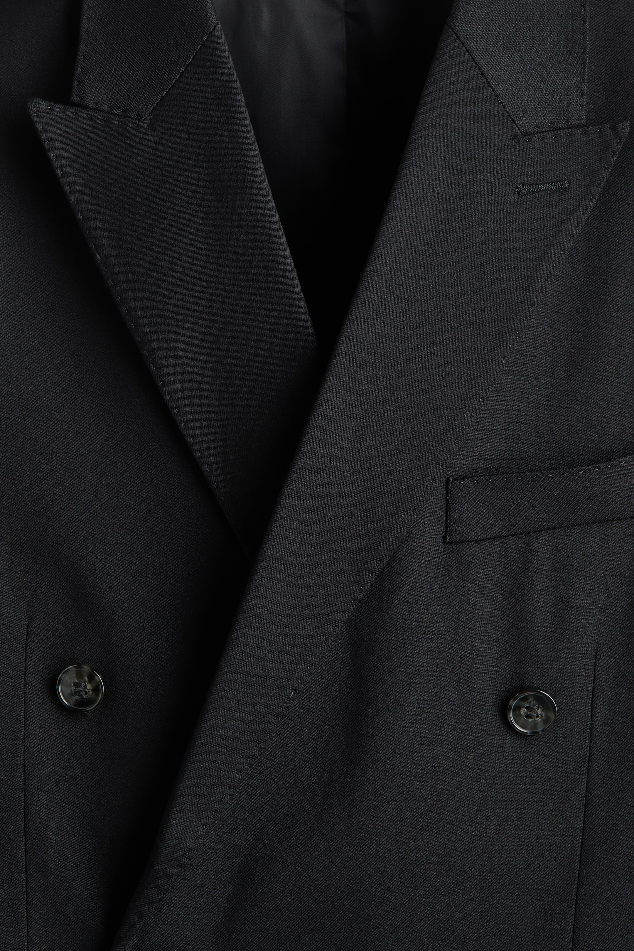 拡大画像を表示: レギュラーフィット ダブルブレストジャケット - ブラック - Men | H&M JP 7