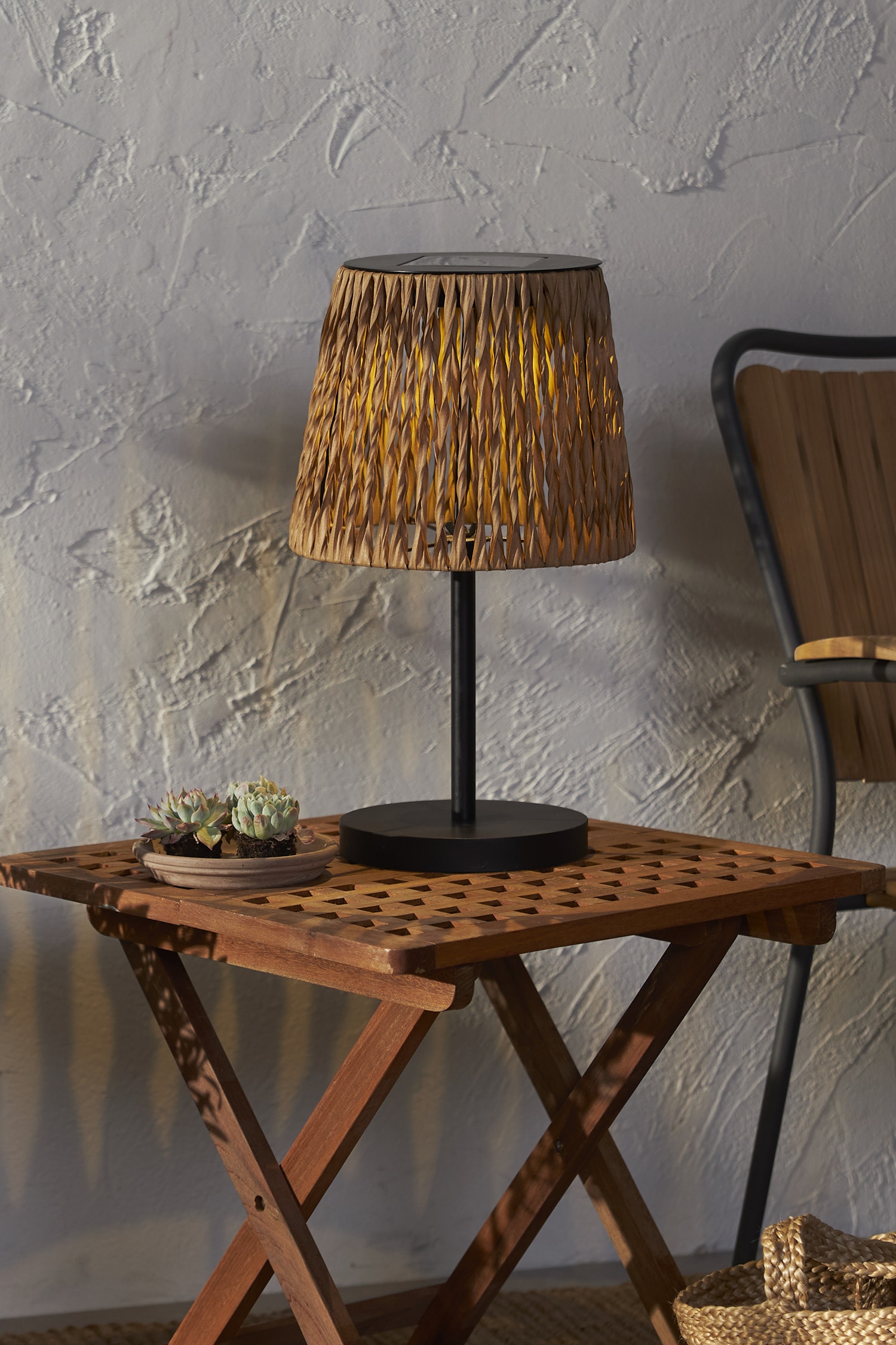 Solar-tischleuchte Cesta - Braun