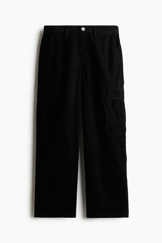 Spodnie sztruksowe cargo Loose Fit