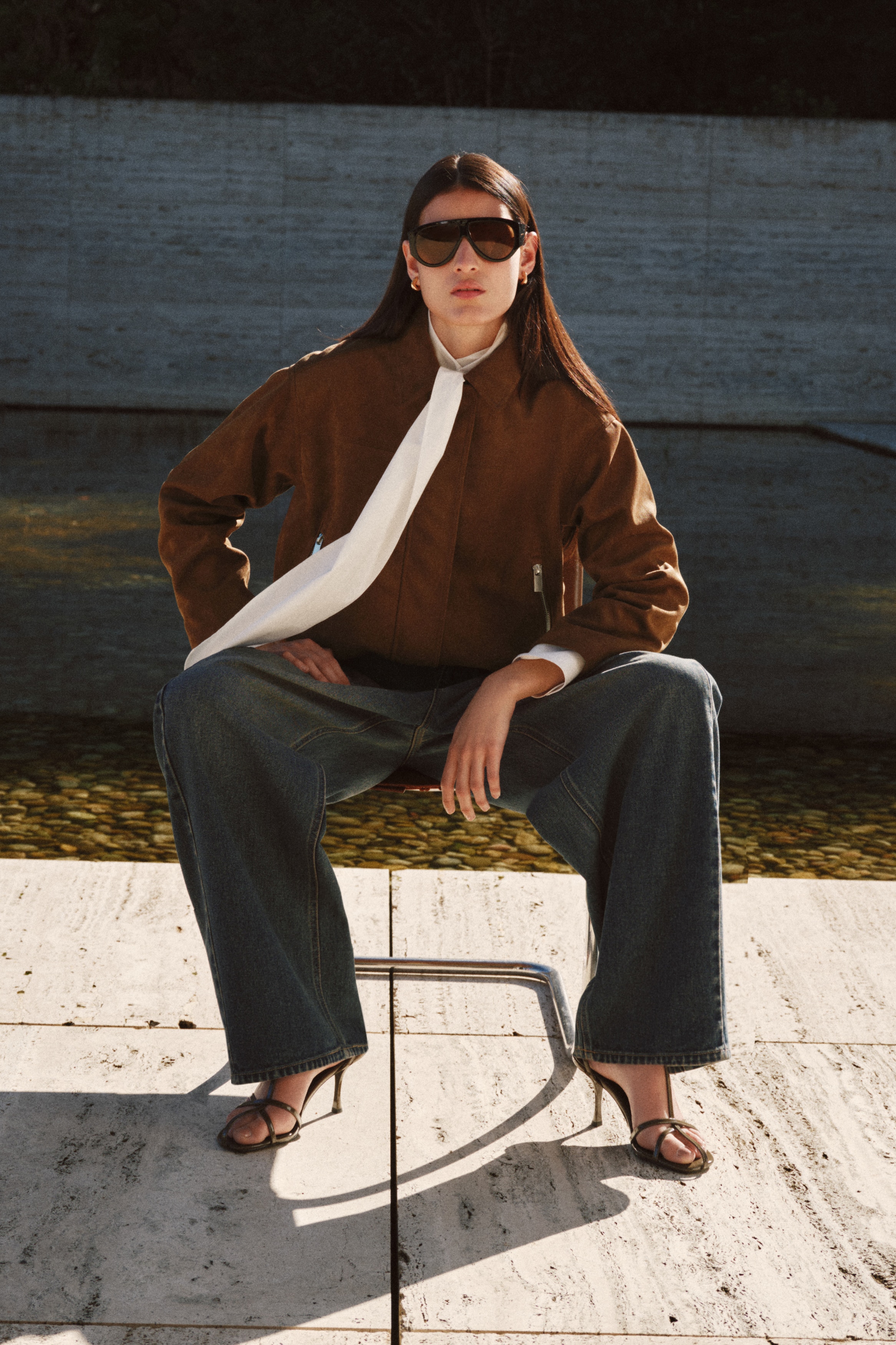 Napped jacket - Brun