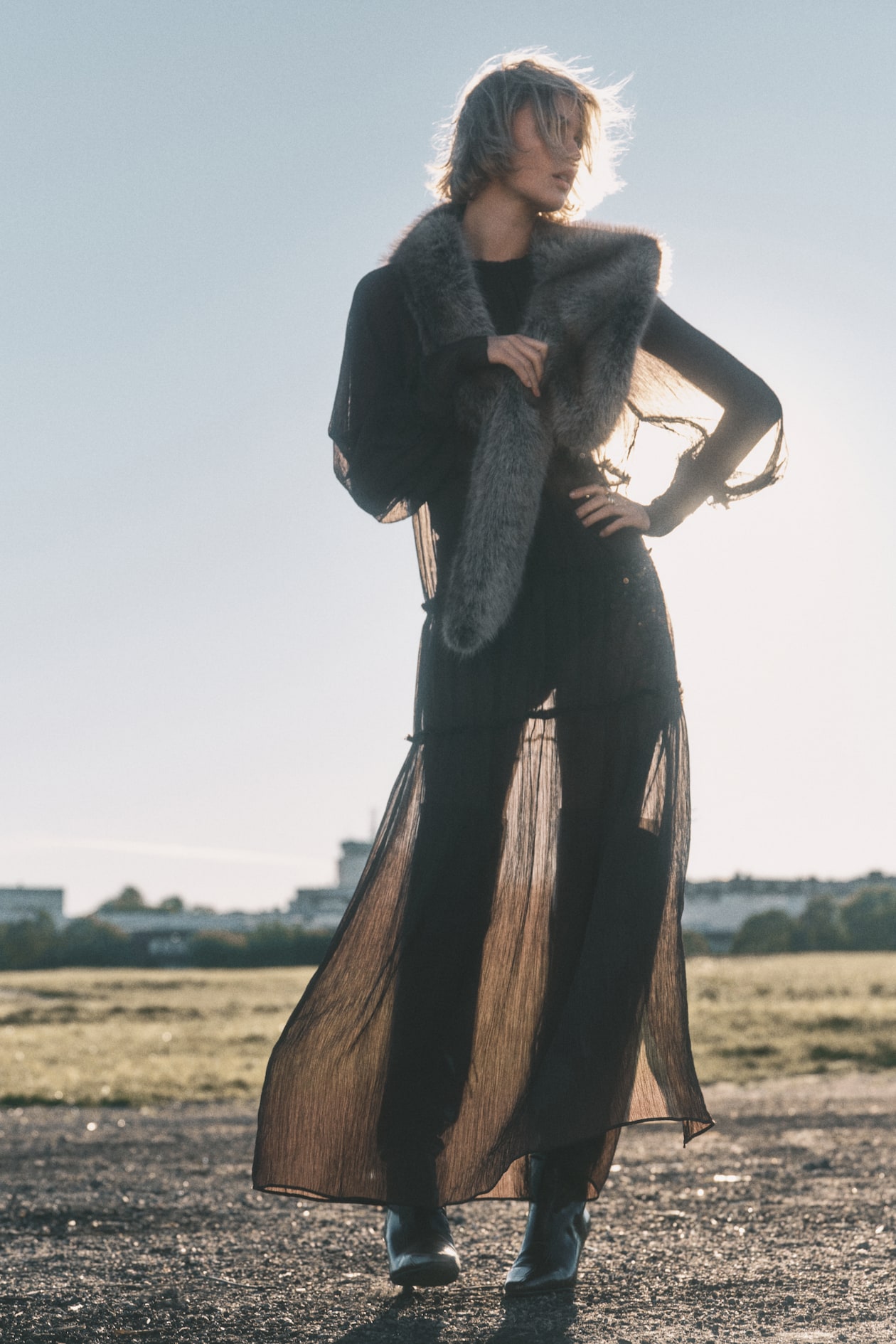 Chiffon Maxi Dress - image 2