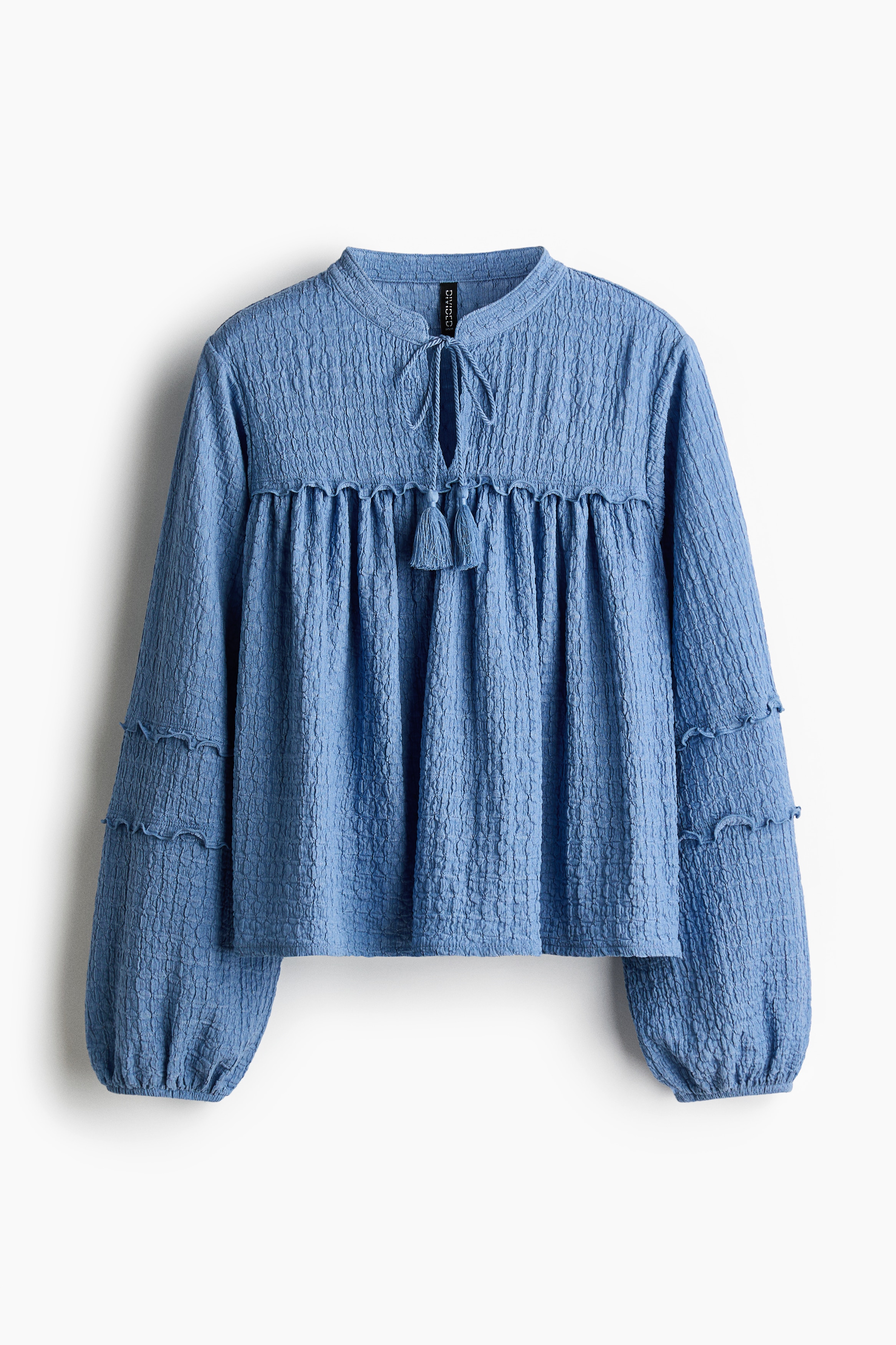Crinkled jersey blouse