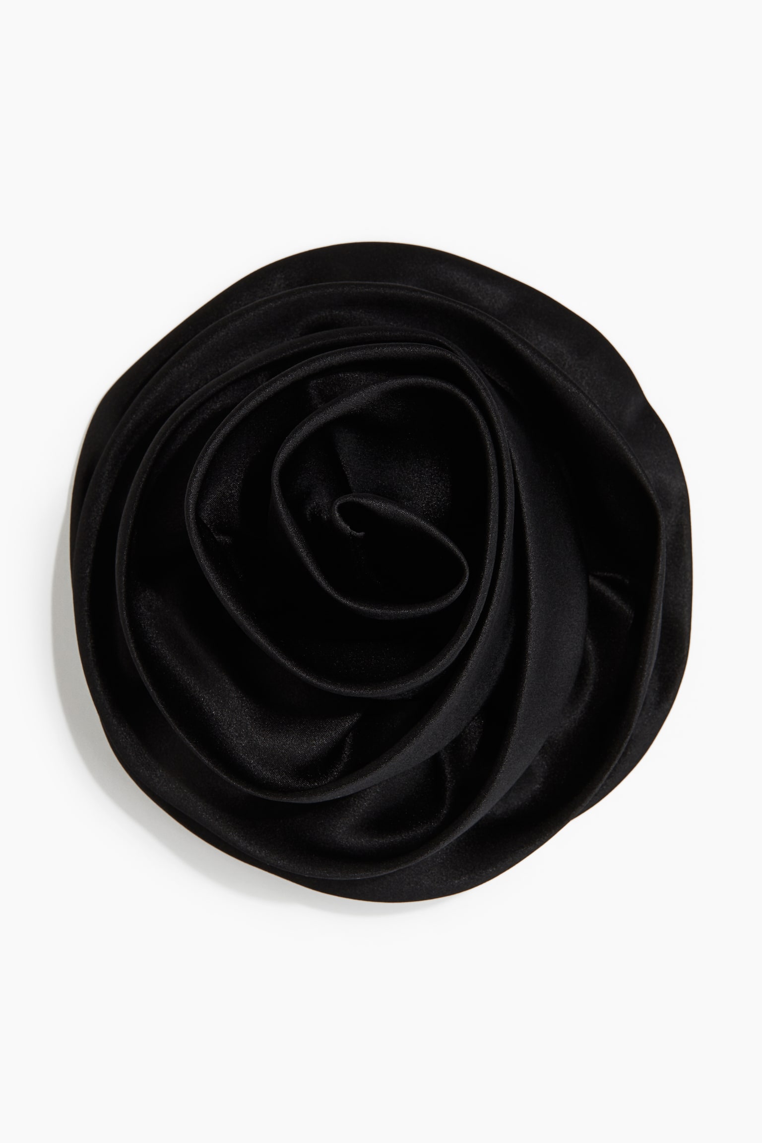 Silk-flower hair clip - Black - 1