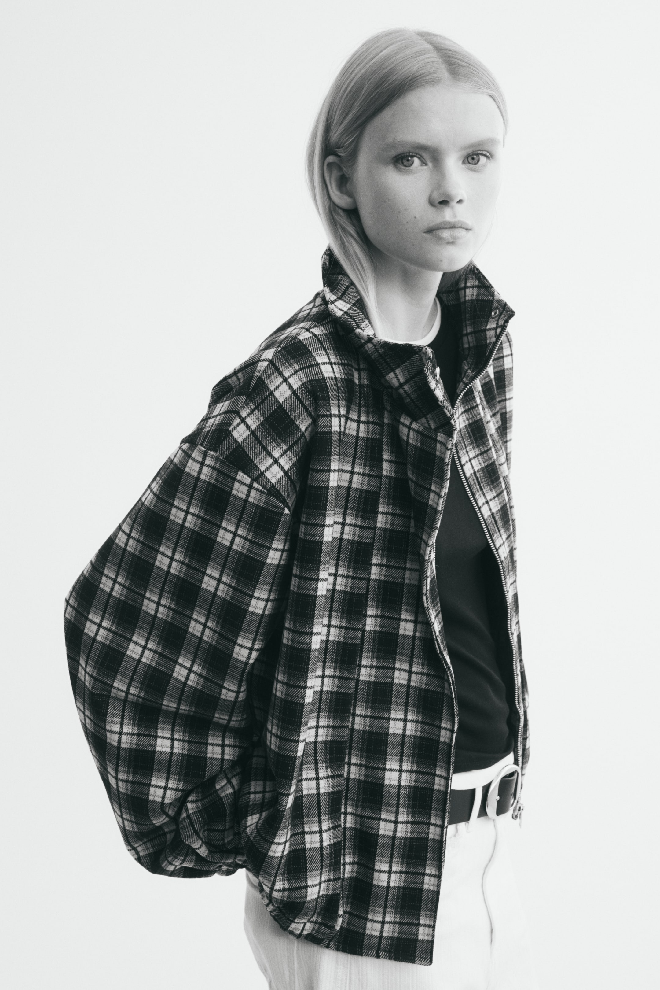 Oversized Funnel-Collar Jacket