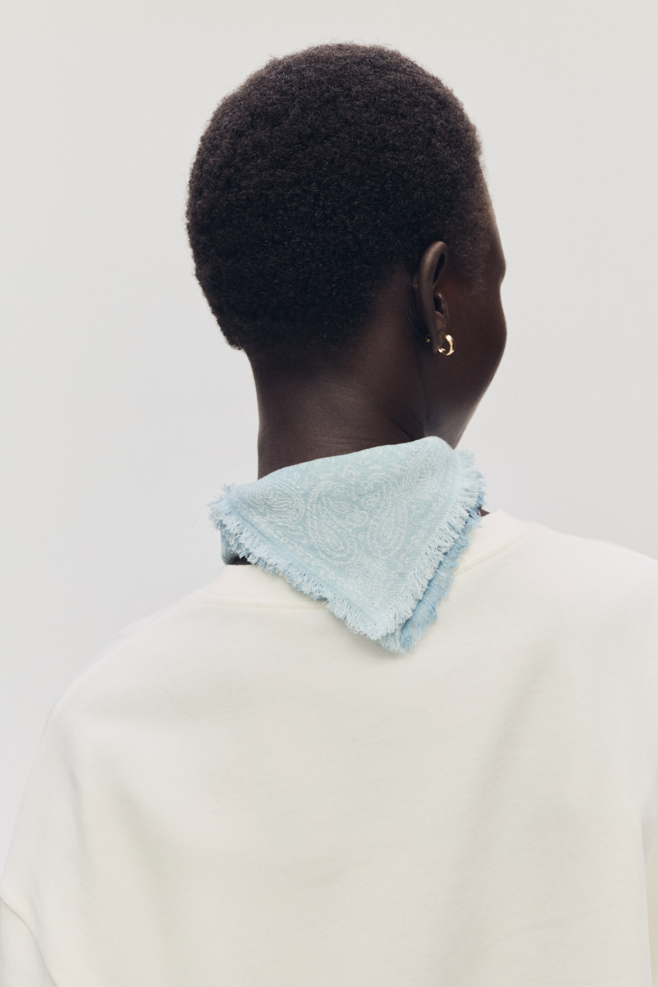 Printed cotton scarf