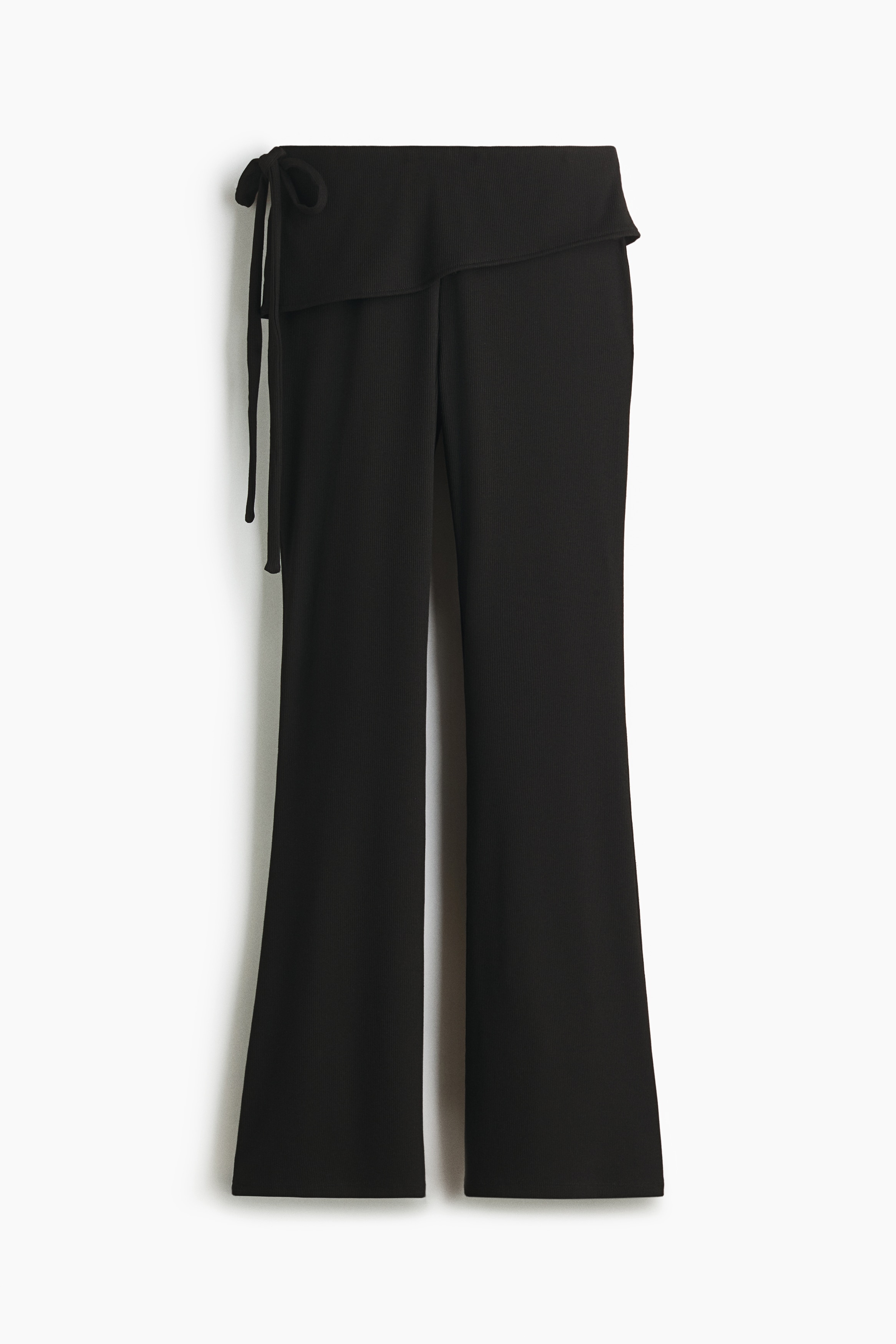 Flared trousers - Black/White/Brown