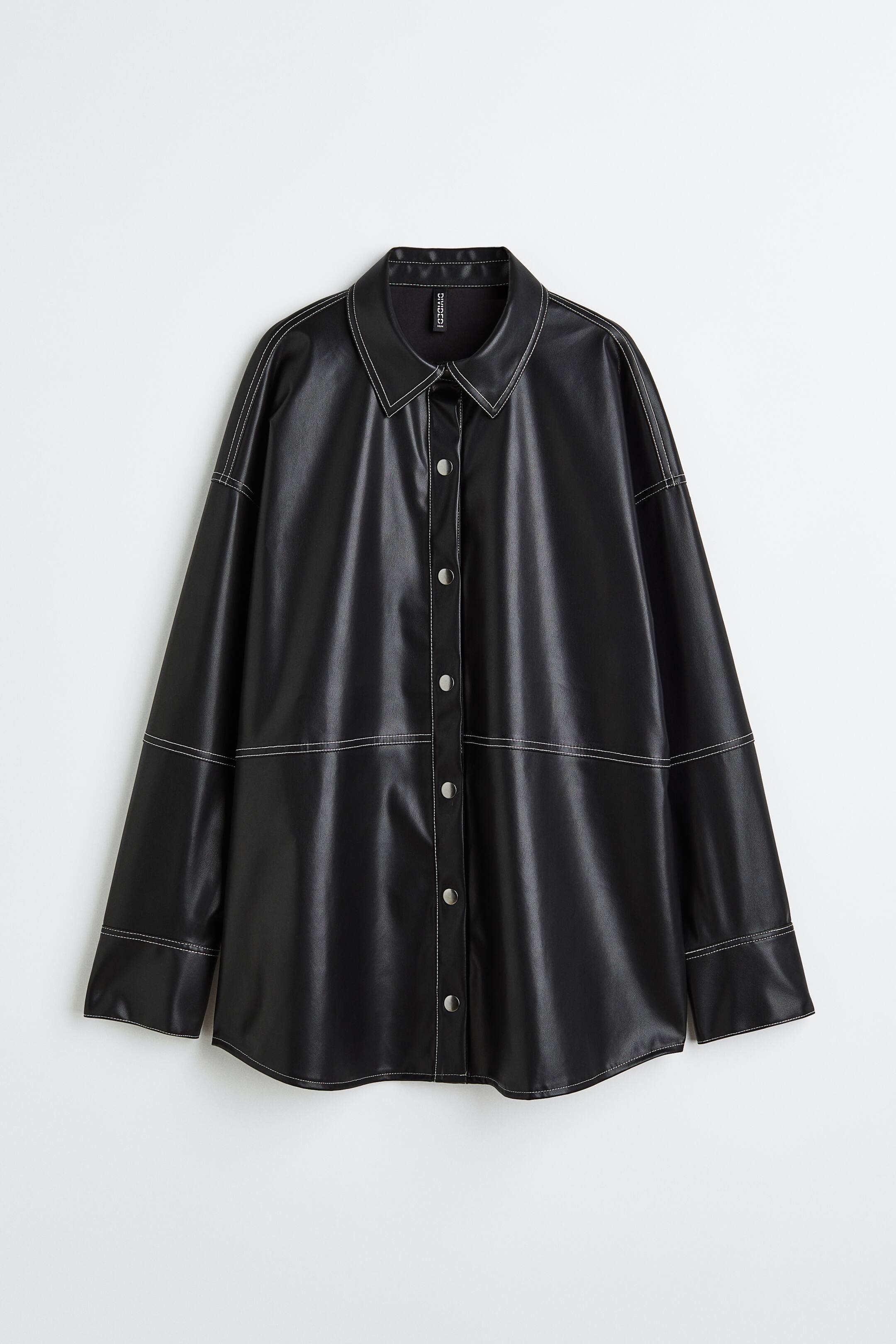View larger image: Oversized Shirt - Black - Ladies | H&M US 1