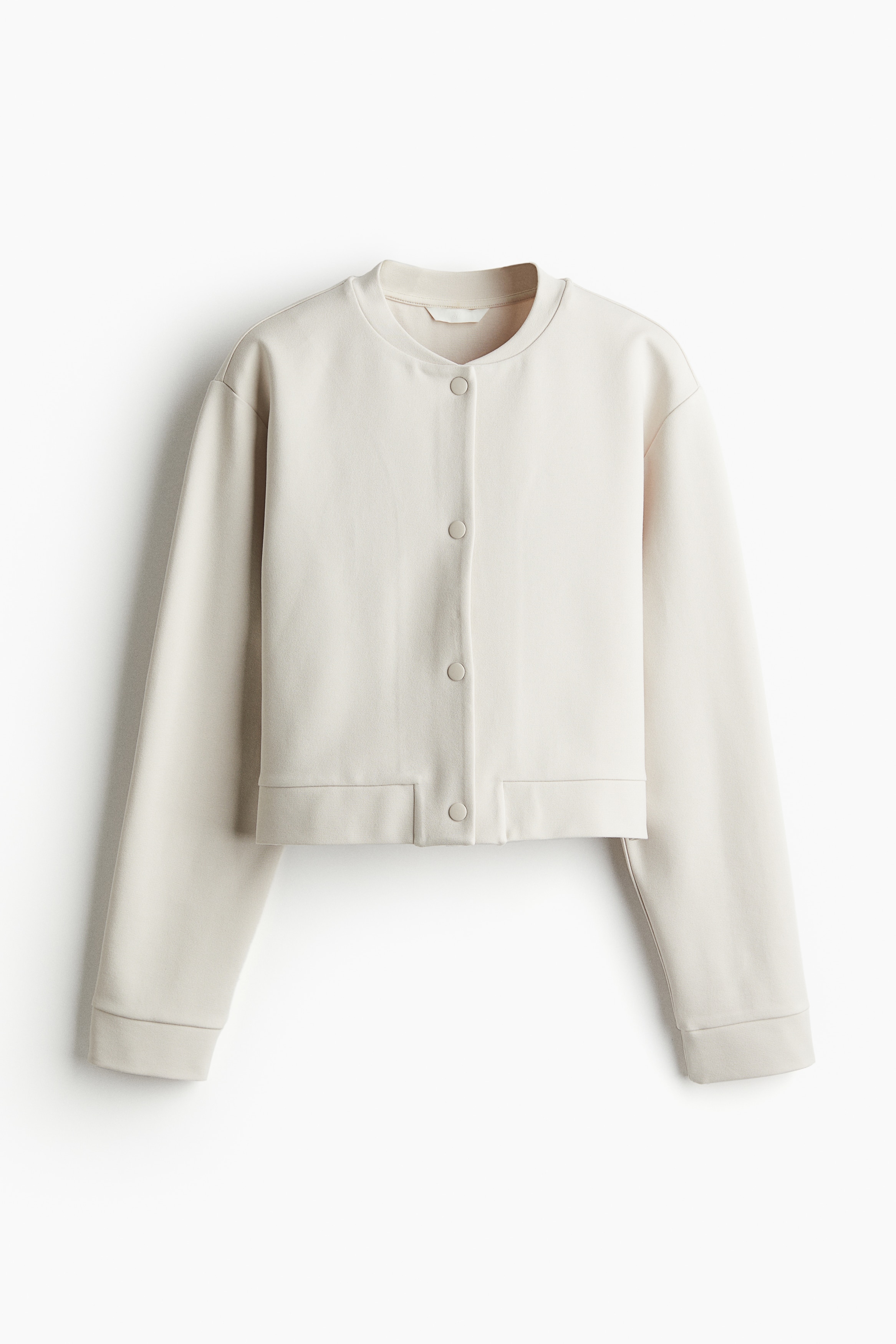 H & M - フライトジャケットスタイル ジャージーカーディガン - ベージュ