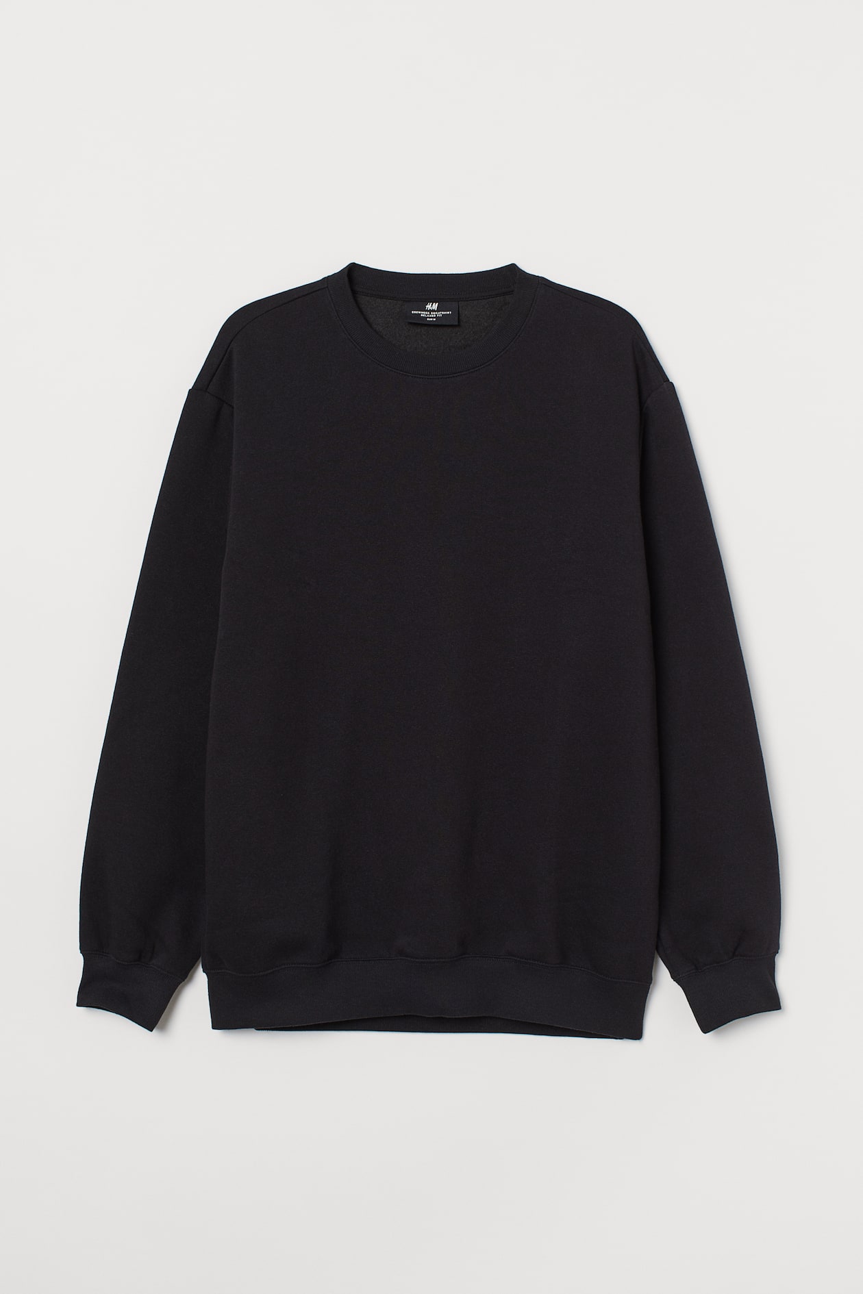 Relaxed Fit Sweatshirt - Round Neck - Long sleeve - Black - Men | H&M US