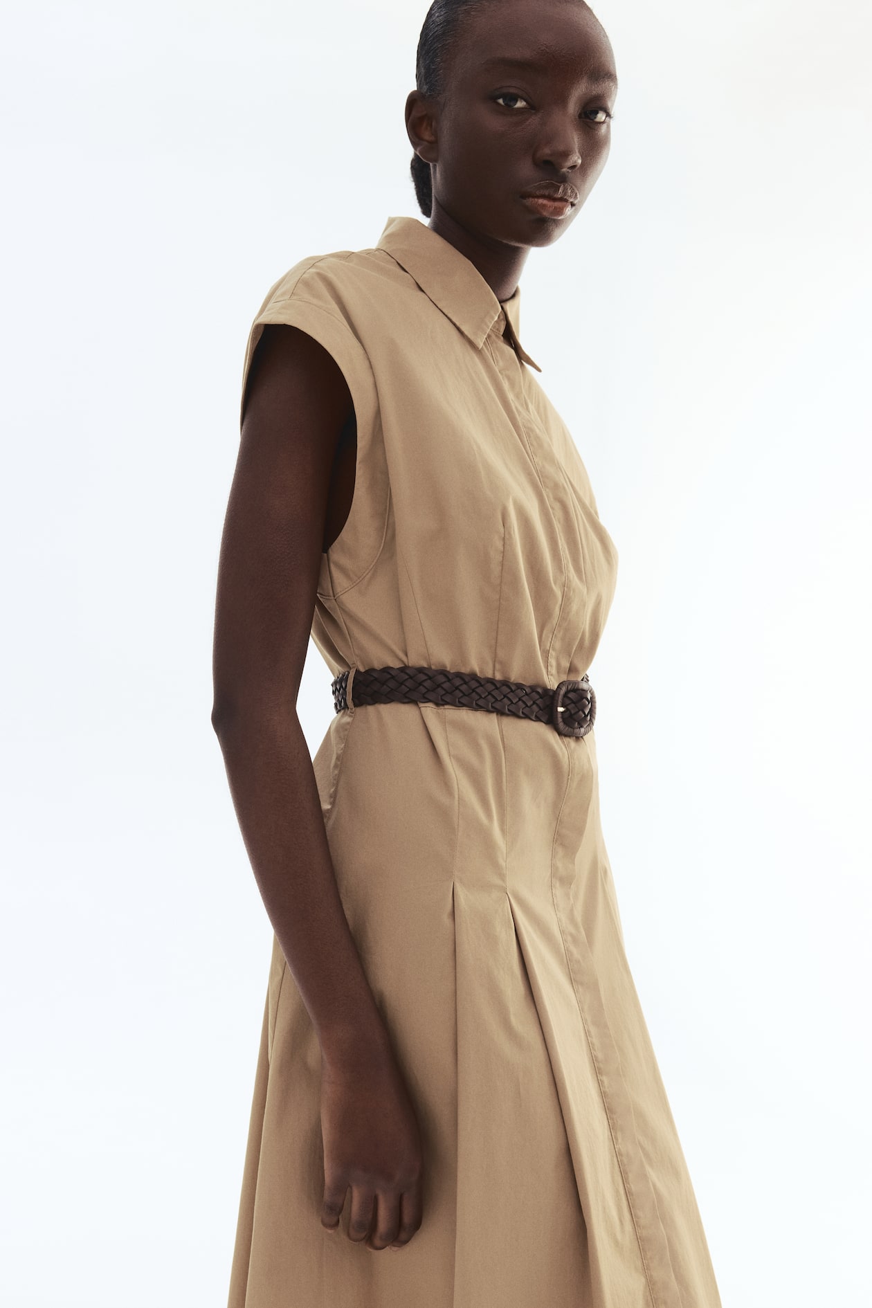 Cotton Poplin Shirt Dress - image 4