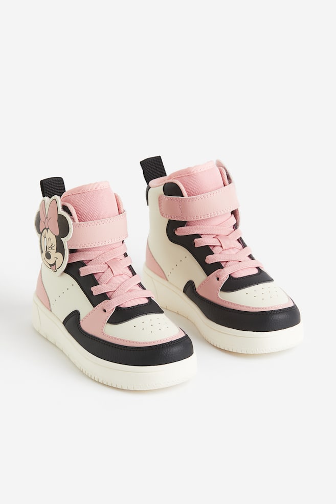 Ankelhøye sneakers - Lys rosa/Minni Mus - 1