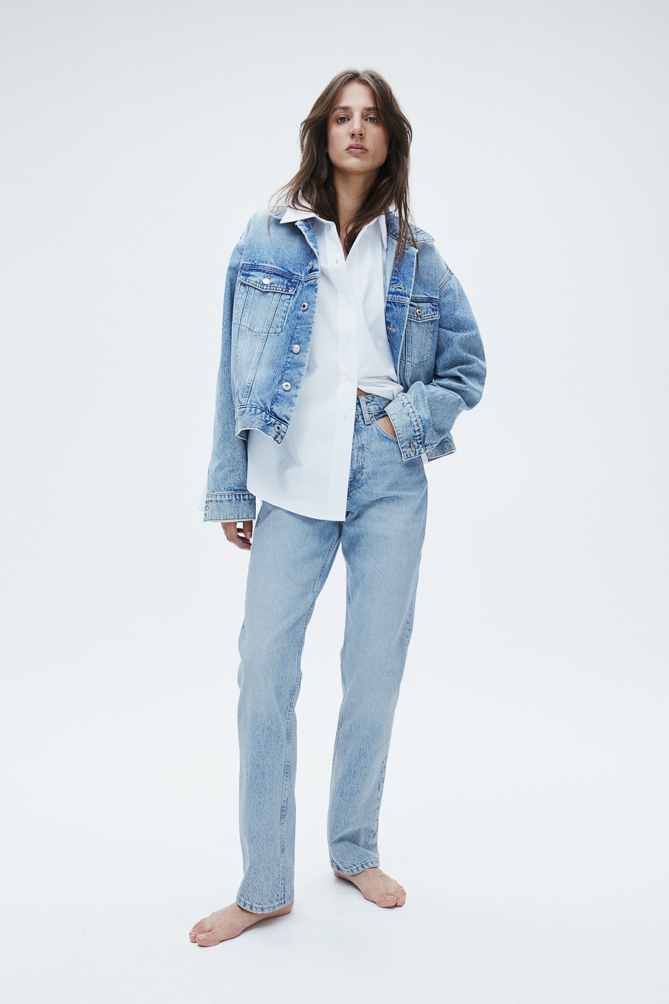 Straight High Jeans - Light denim blue - Ladies | H&M GB 1