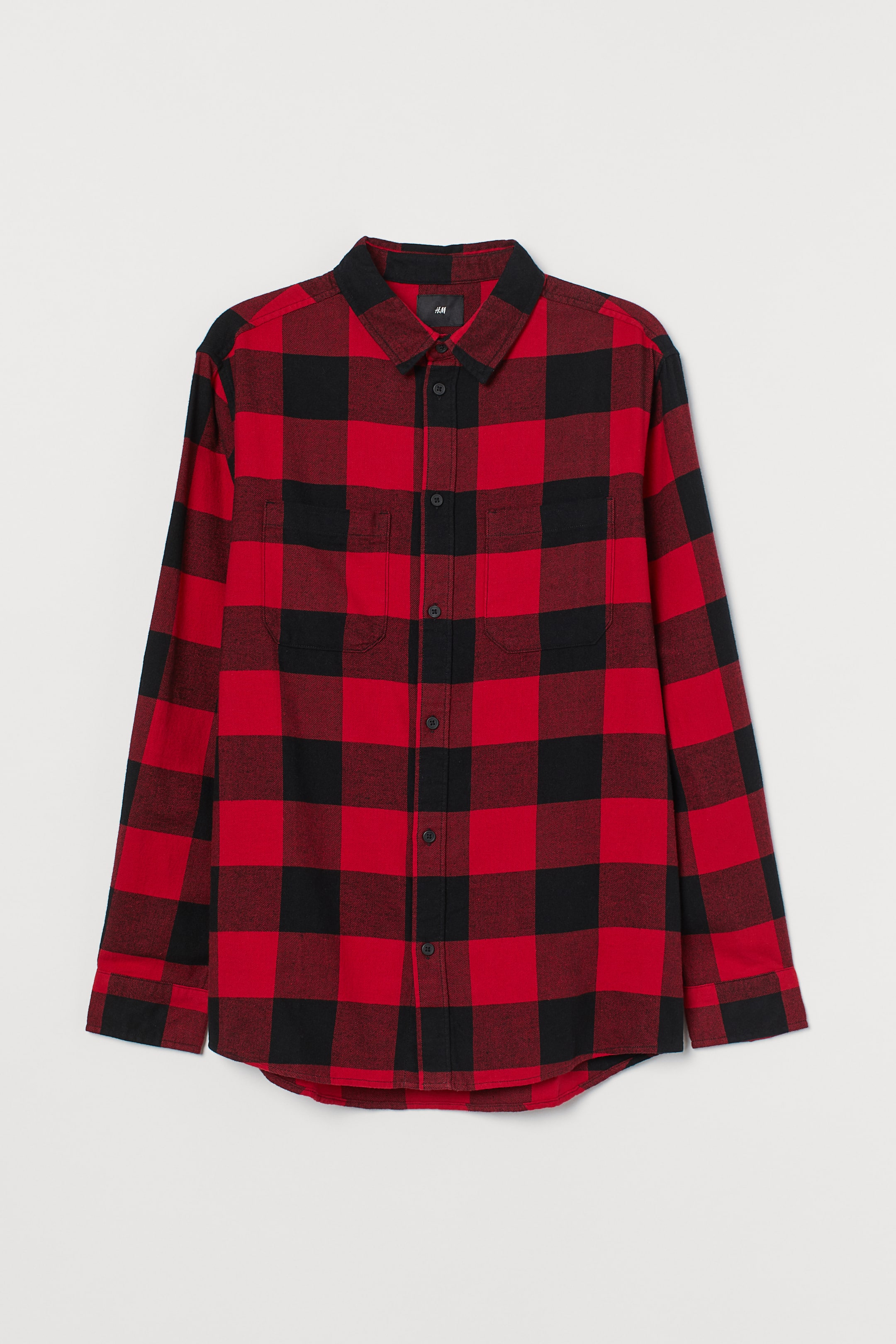 View larger image: Cotton flannel shirt - Red/Black - Men | H&M IN 1