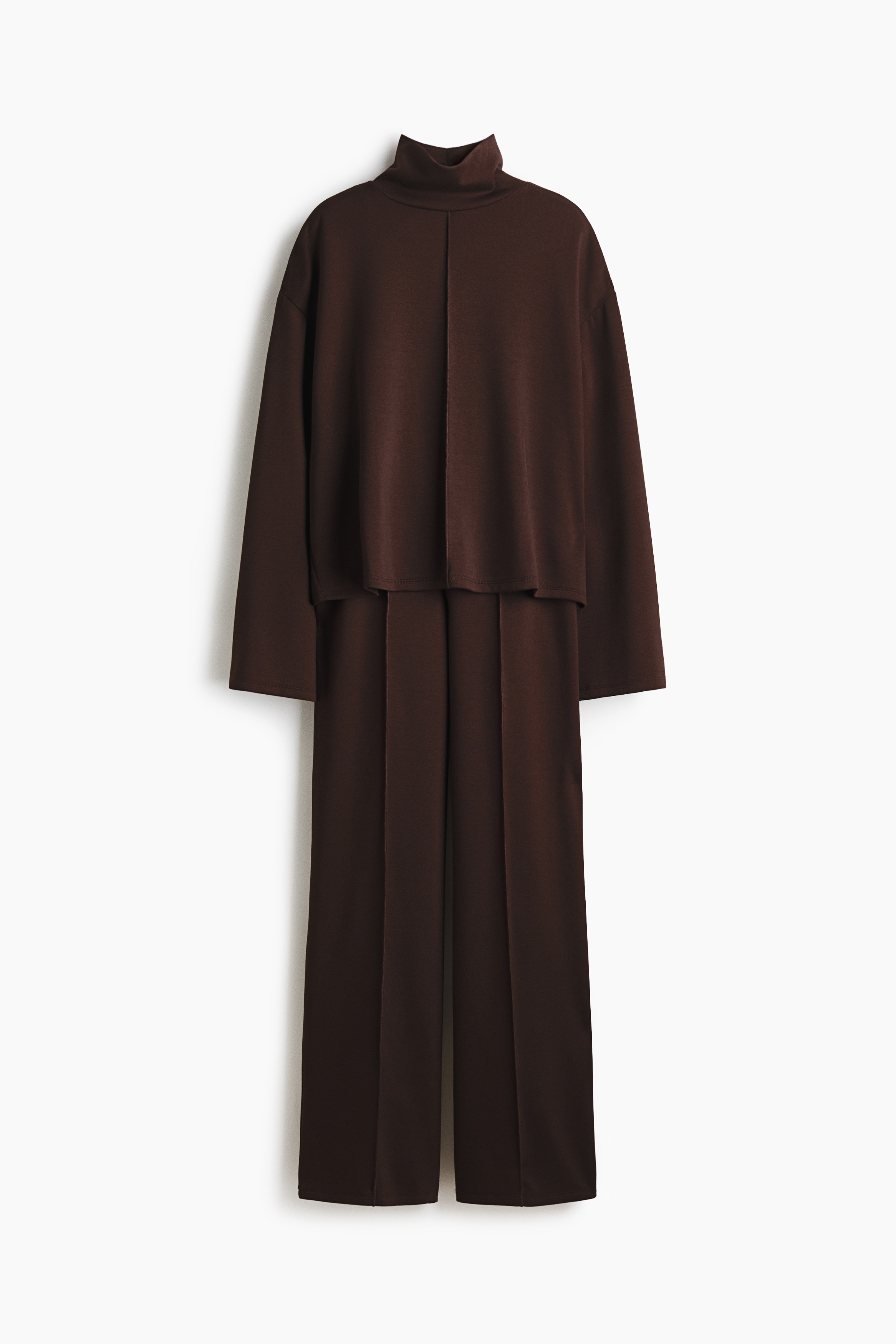 Ensemble 2 pièces haut et pantalon - brun foncé/Taupe clair/Marine