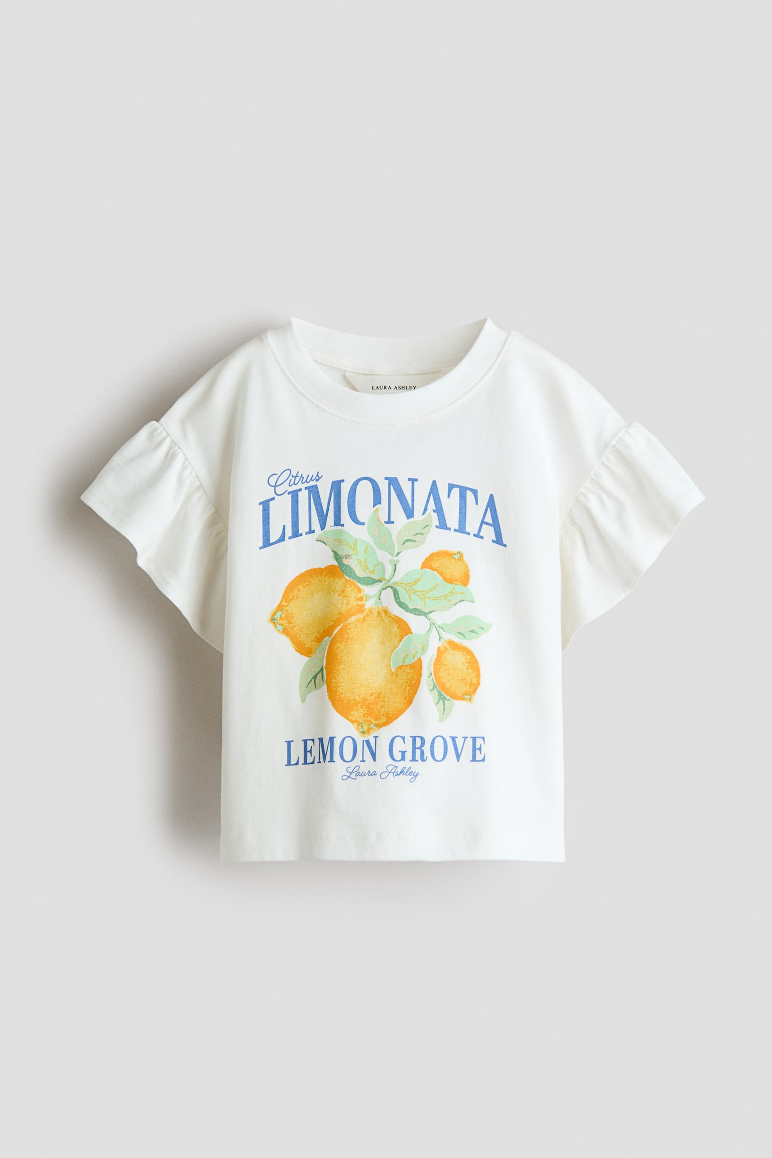 Printed cotton top - White/Lemons - 1