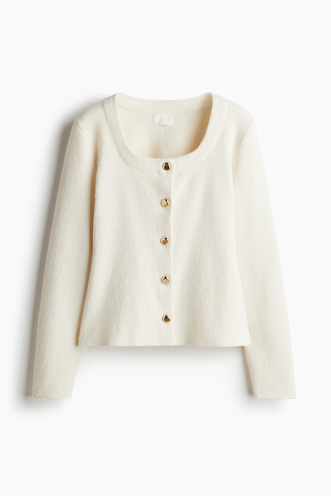 Waisted cardigan - Cream - 1