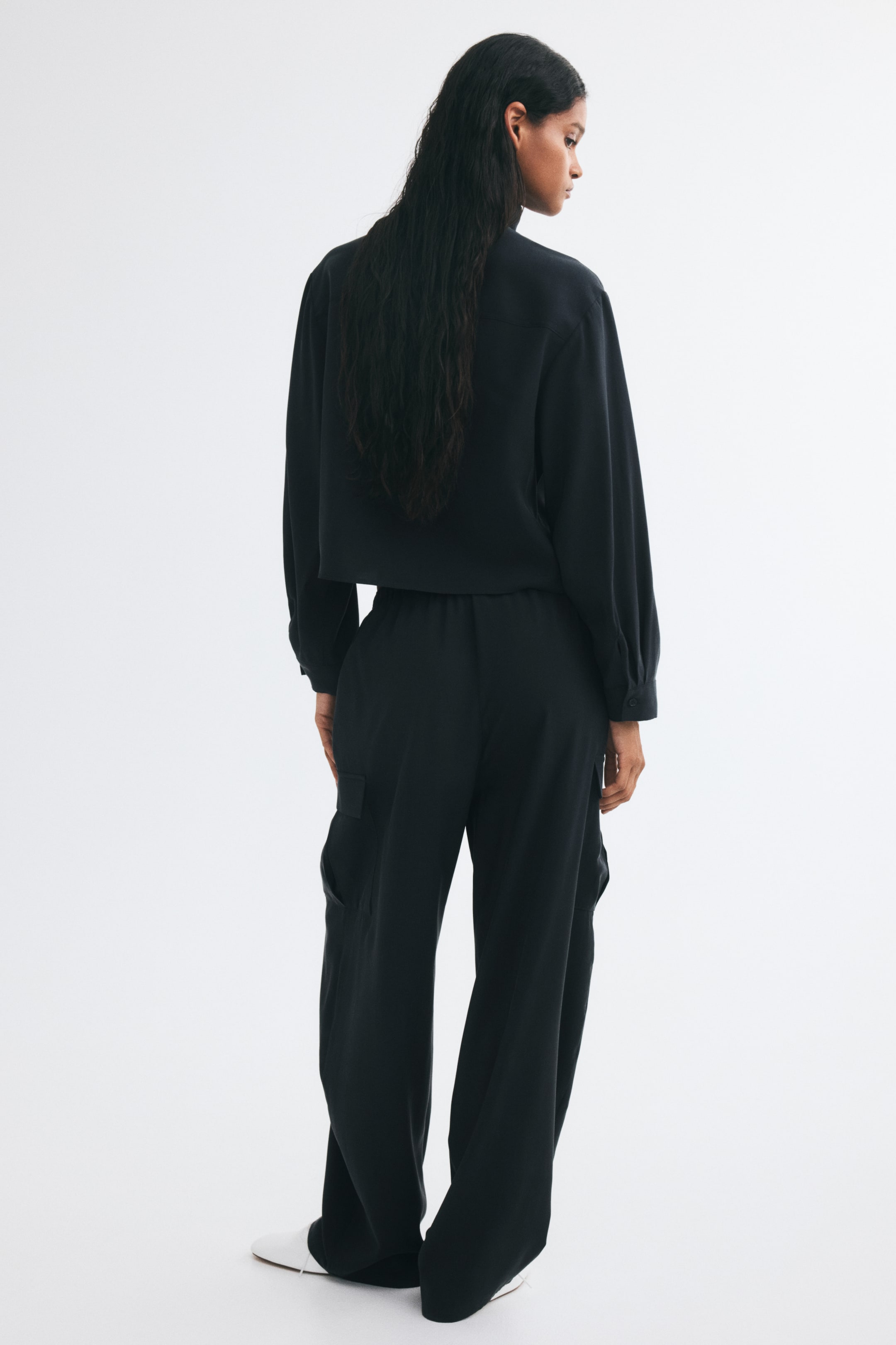 Viscose-Blend Pull-On Pants