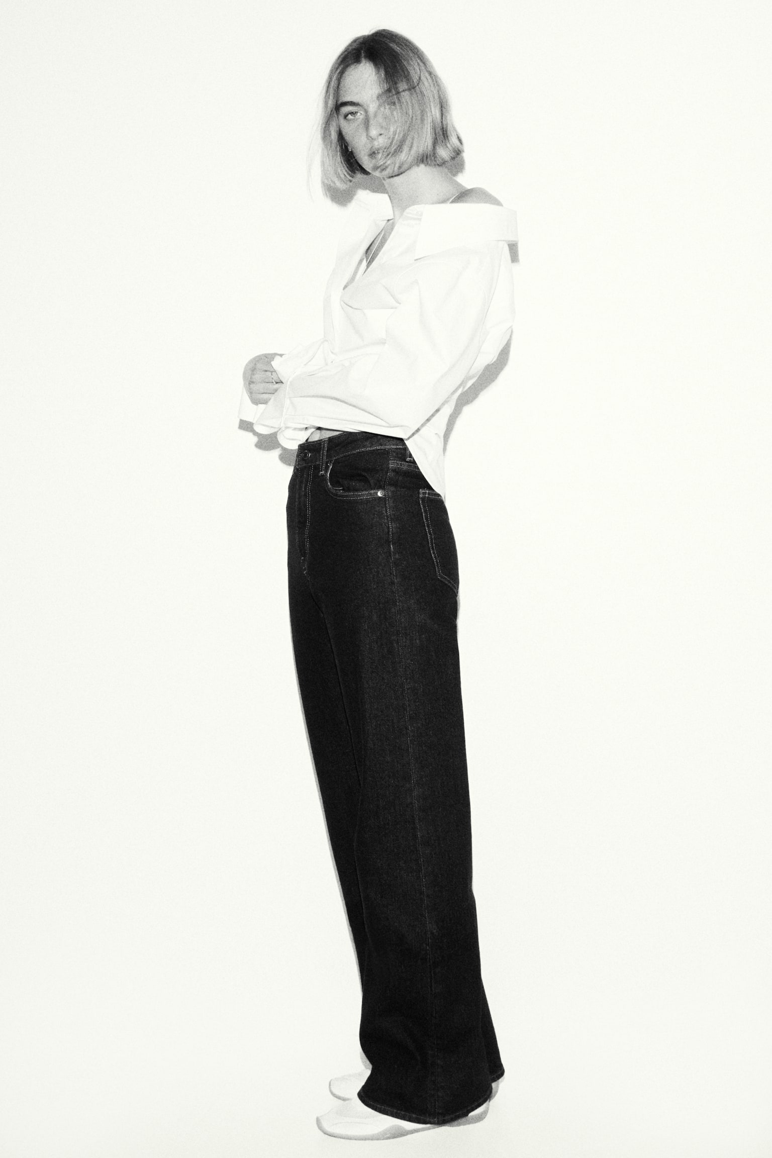 Jeans Wide High Waist - Azul marino denim/Azul marino denim/Gris denim oscuro/Blanco/Azul denim/Beige/Blanco - 1