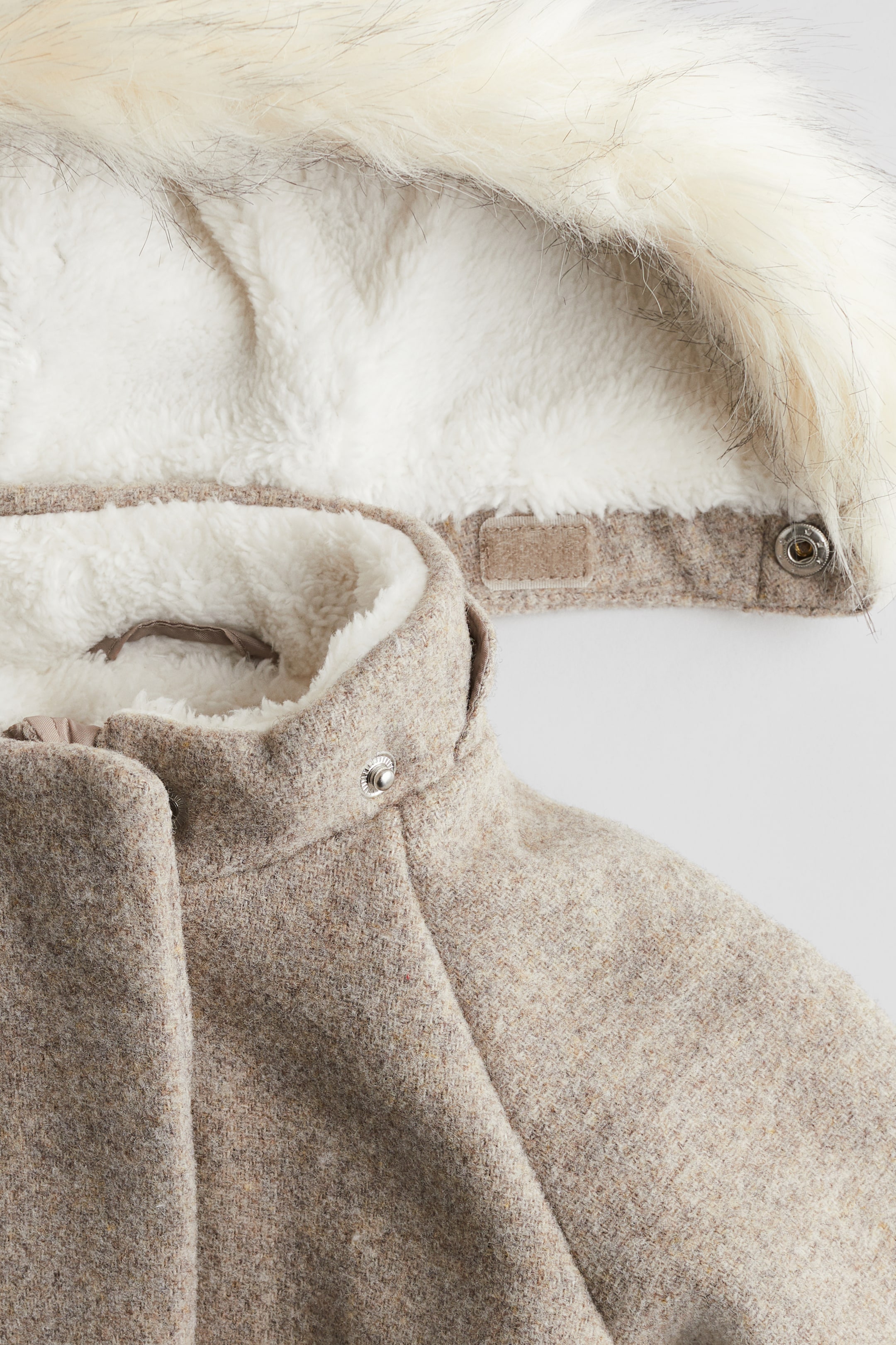 Hooded Coat - Beige - Kids | H&M CA