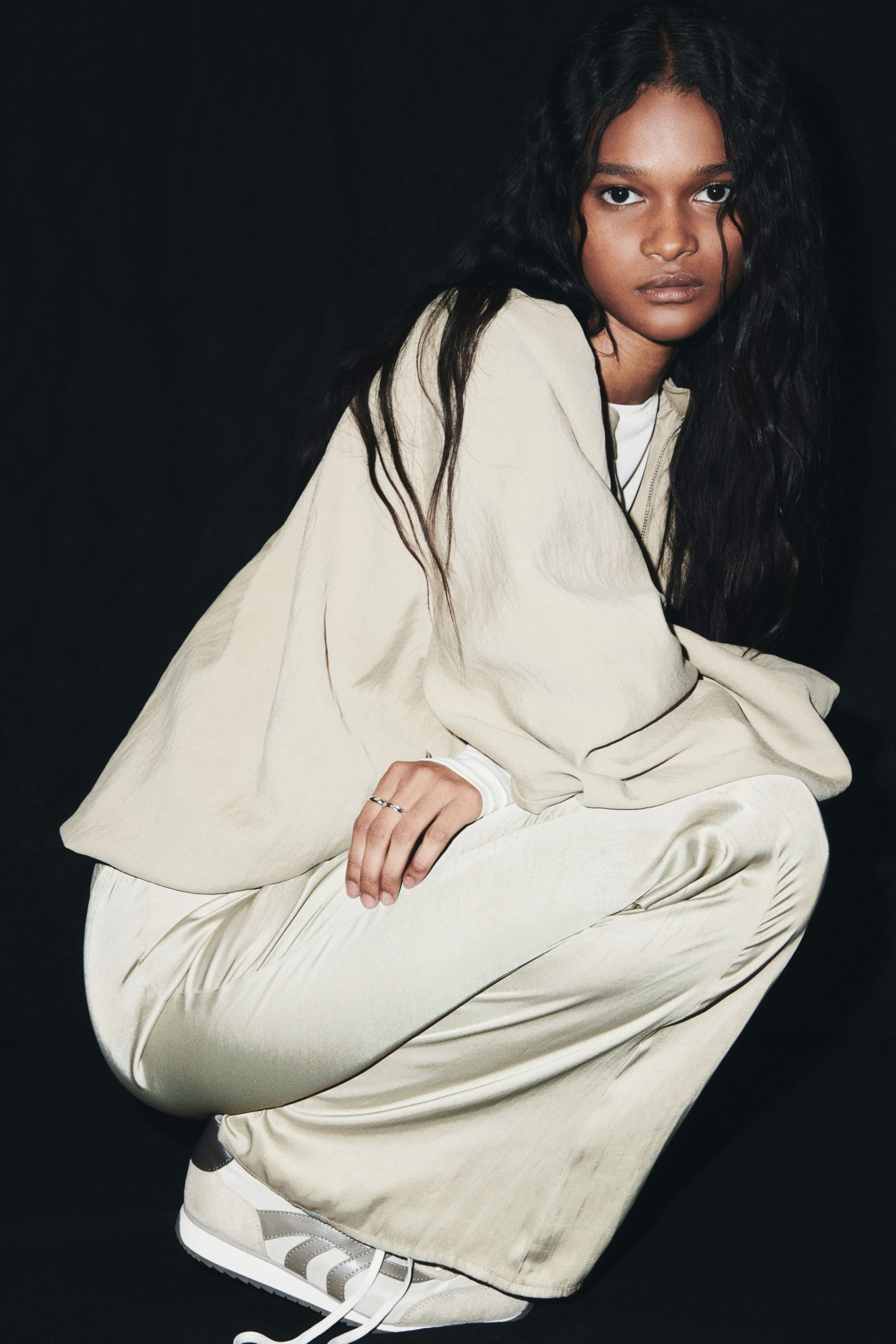 Flared Satin Pants