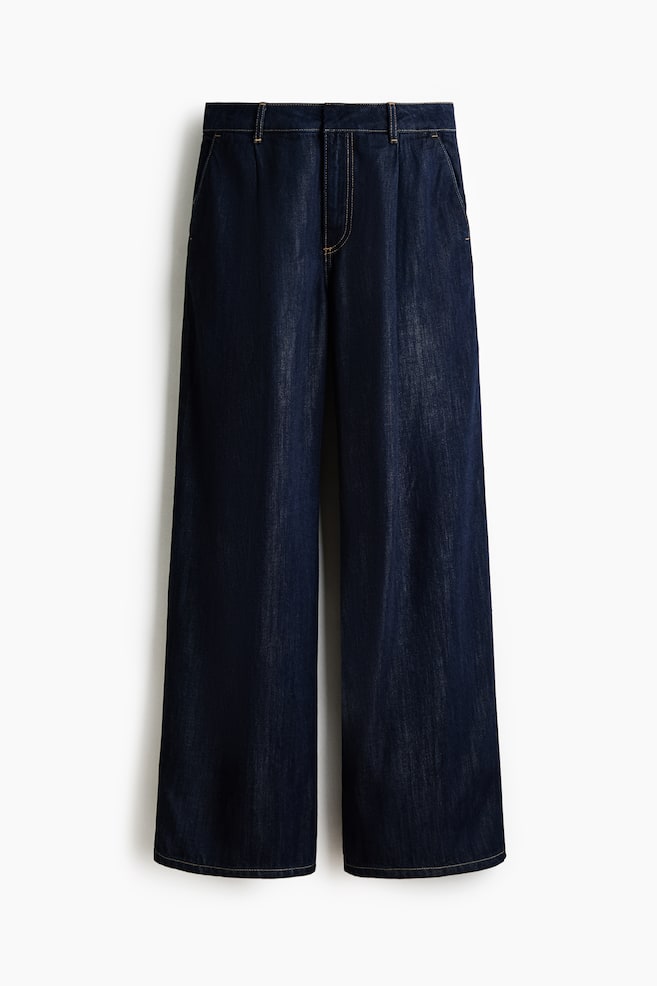 Loose-Fit Wide Regular Jeans - Dark denim blue/Light blue/Denim blue - 1