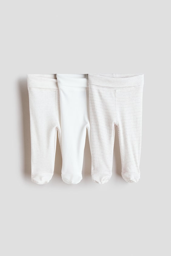 Детские леггинсы H&M 3-pack Foldover-Waist Leggings
