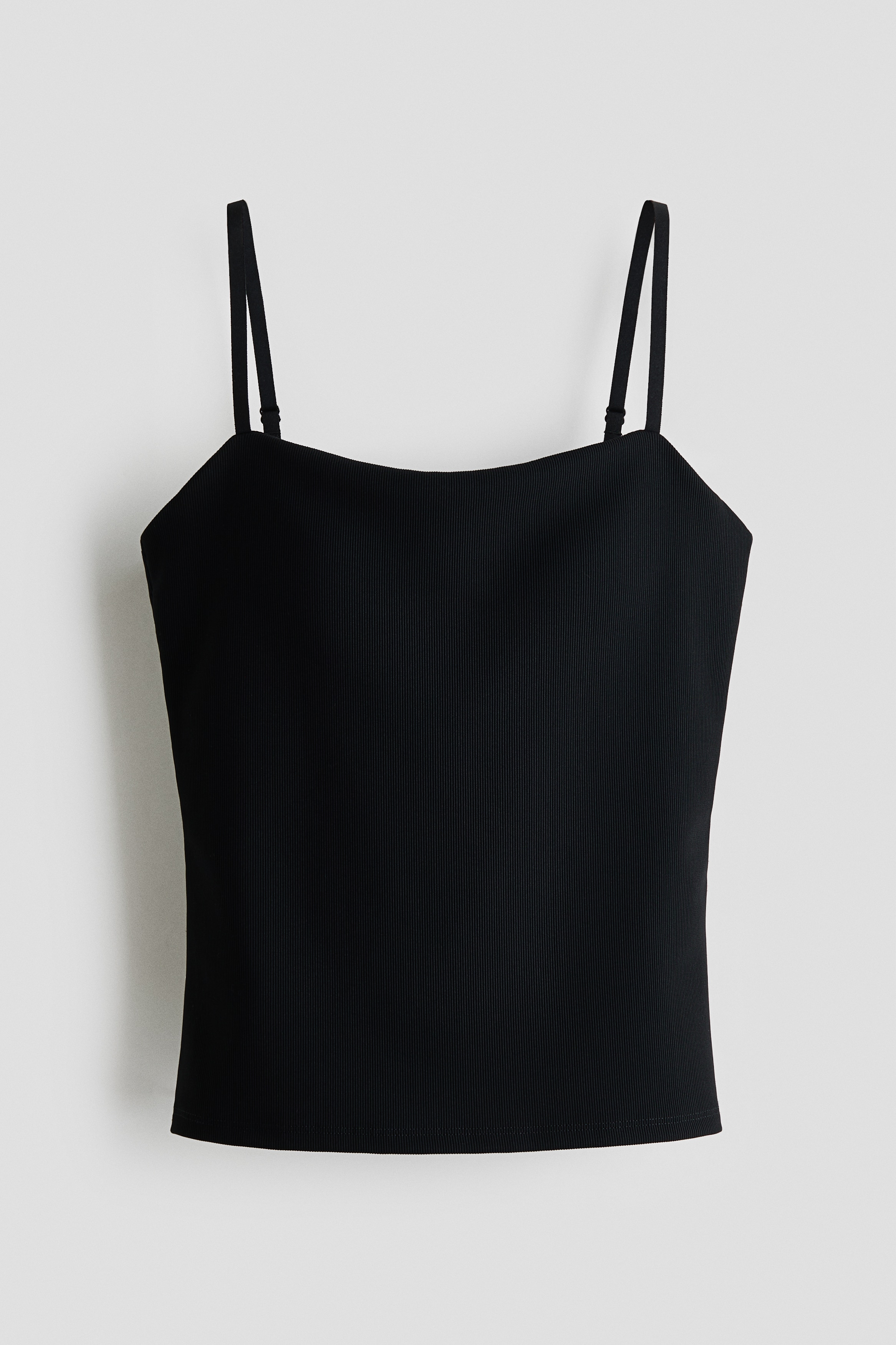 Cooling Four-way stretch Slim Fit strappy top - Black/Medium brown/Cream