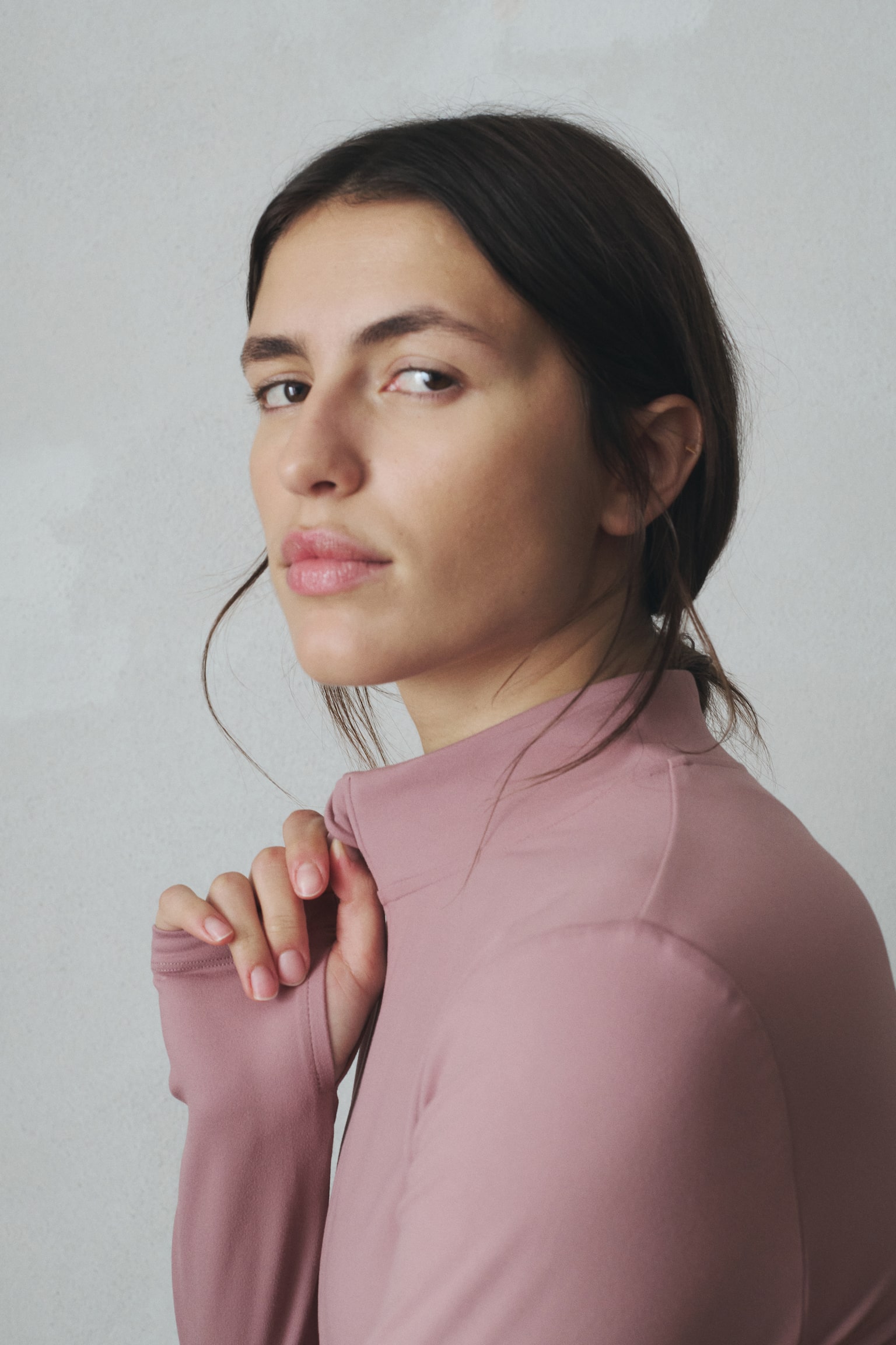 Zip-through sports jacket with SoftMove™ - Dusty pink/Chocolate plum/Light taupe/Frosty lilac/Dark grey/Cream/Aubergine purple/Navy blue/Dark beige/Pannacotta yellow/Bright red/Black/Light burgundy/Dark grey/Soft pink/Brown/Peachy beige/Storm blue/Light pink/Dark brown/White/Truffle grey - 1