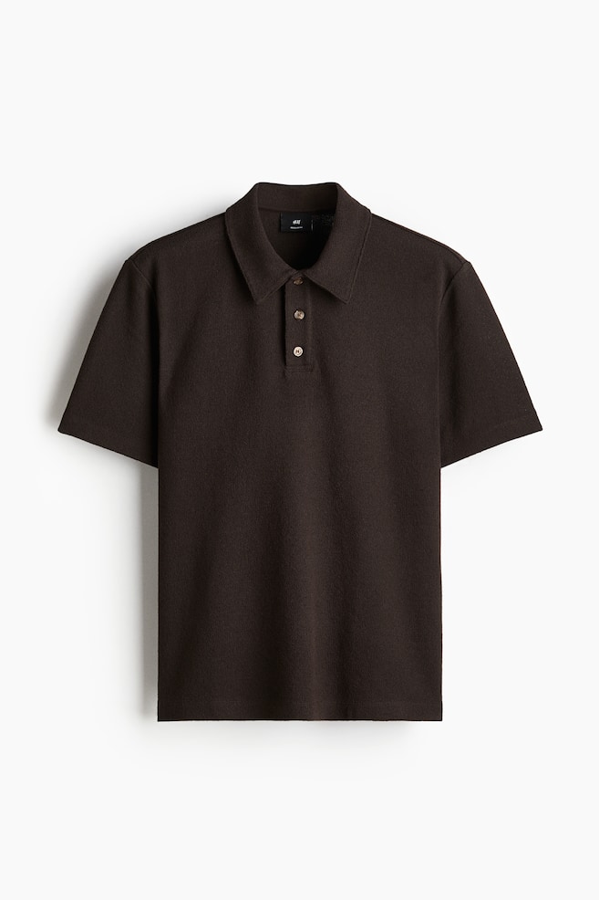 Regular-Fit Polo Shirt - Dark brown/White/Burgundy - 1