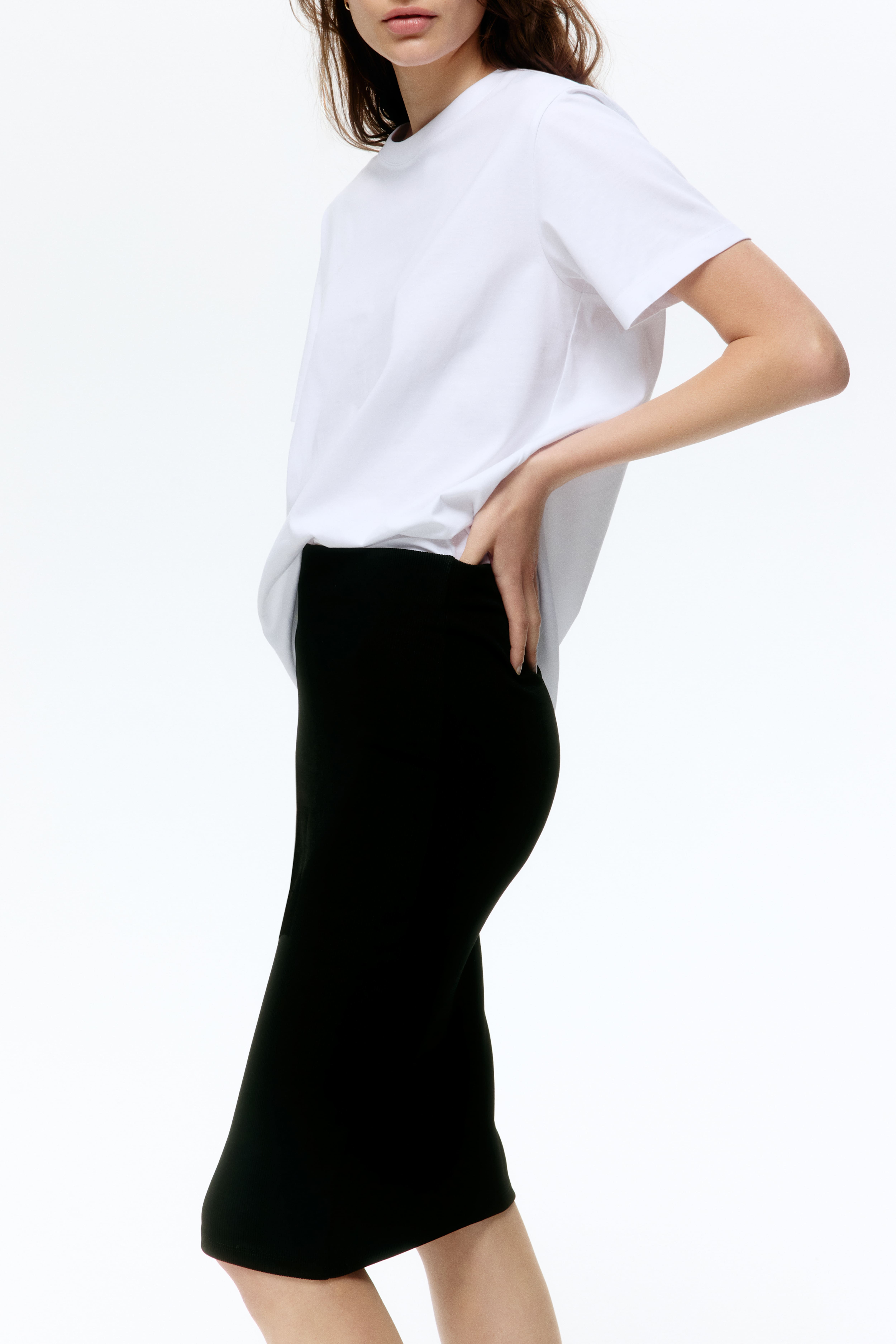 Ribbed Viscose Skirt