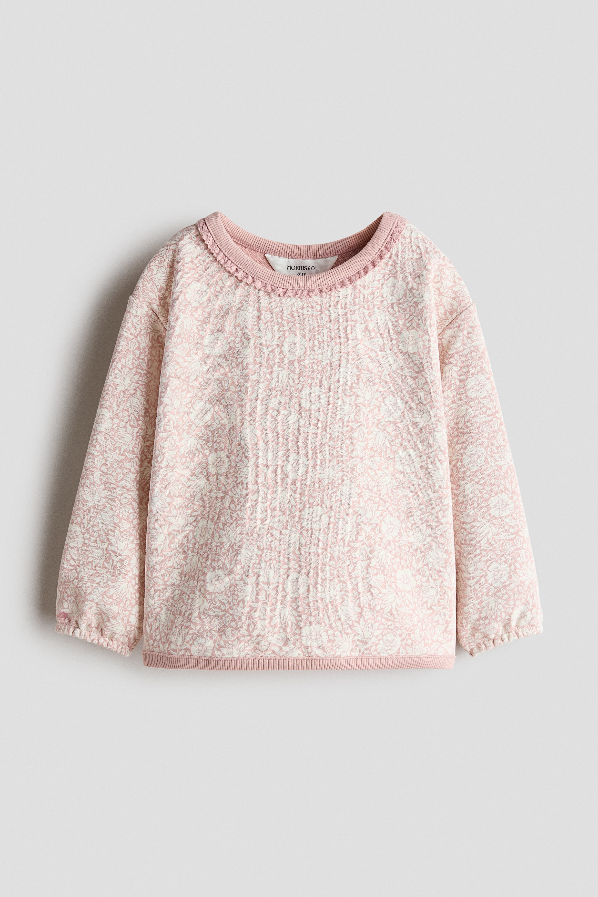 Sudadera estampada de algodón - Rosa empolvado claro/Floral/Turquesa oscuro/Estampado/Rosa empolvado/Estampado
