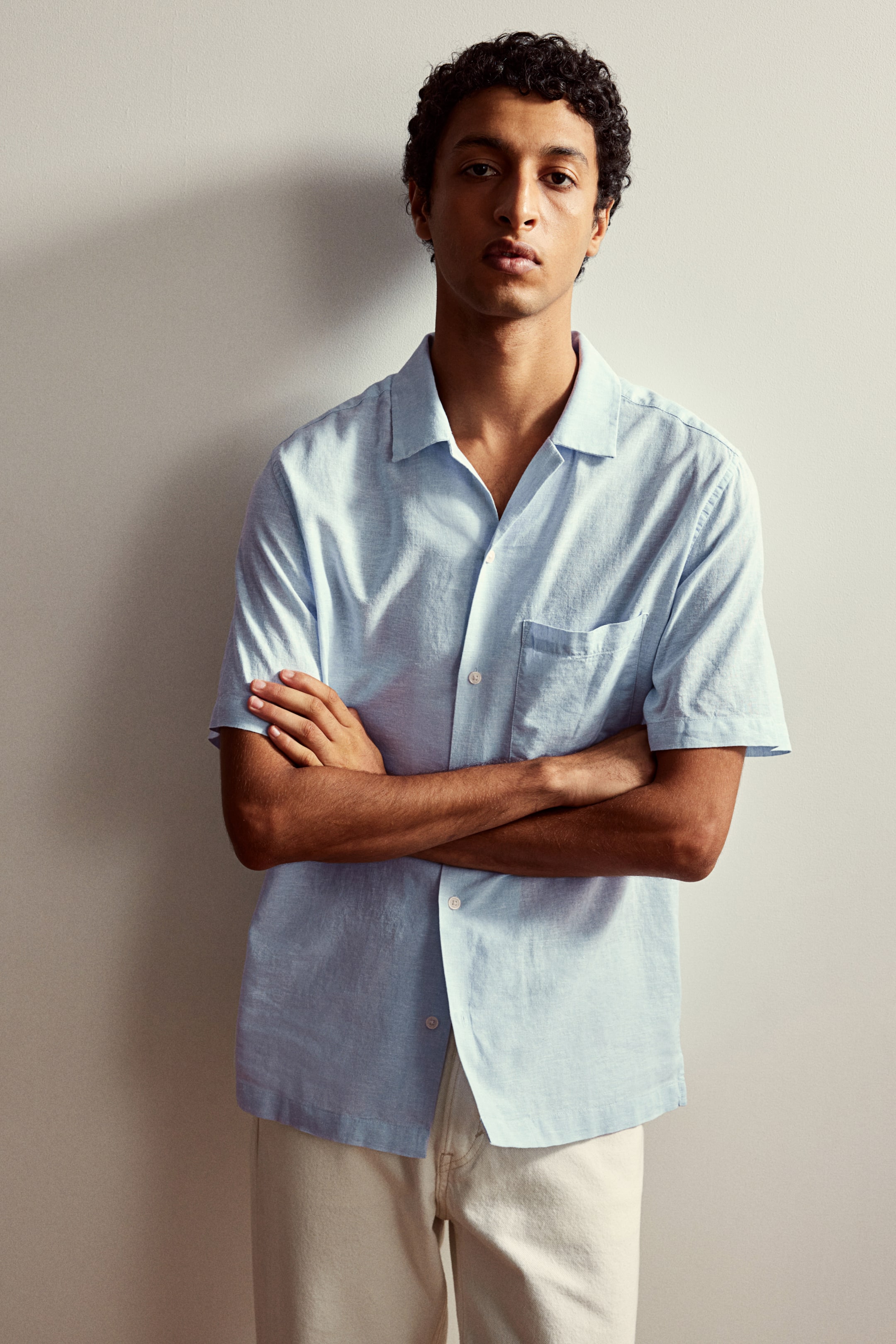 Regular Fit Linen-Blend Resort Shirt