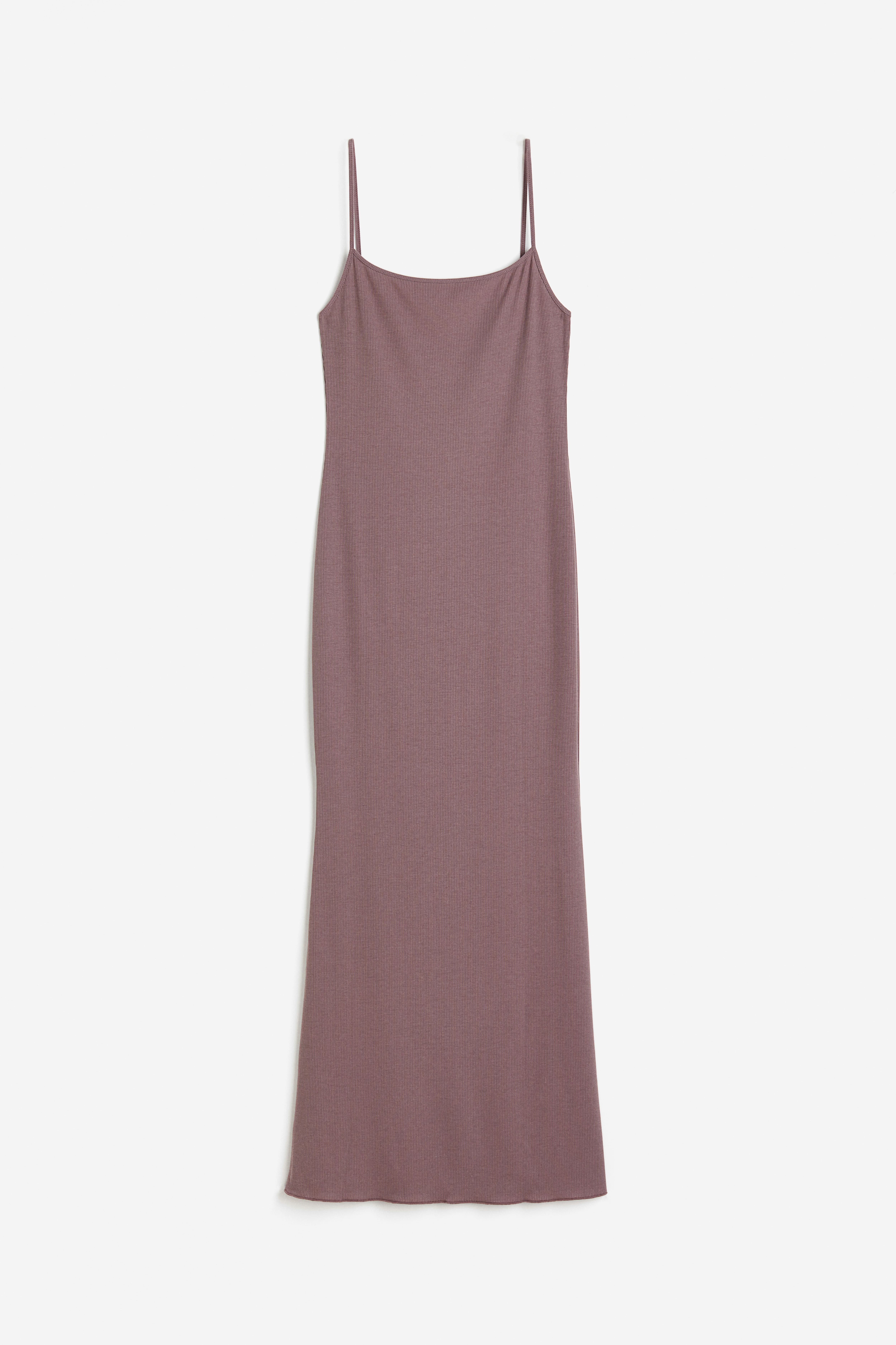 Ribbed Dress - Cowl Neck - Sleeveless - Gray-purple - Ladies | H&M US